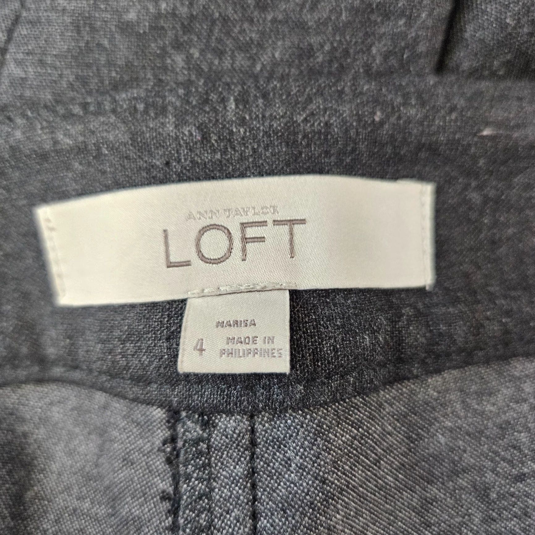 Loft LOFT Ann Taylor Womens Ponte Knit Pants Sz 4 Gray Mid Rise Rayon Blend Size 27" / US 4 / IT 40 - 7 Thumbnail