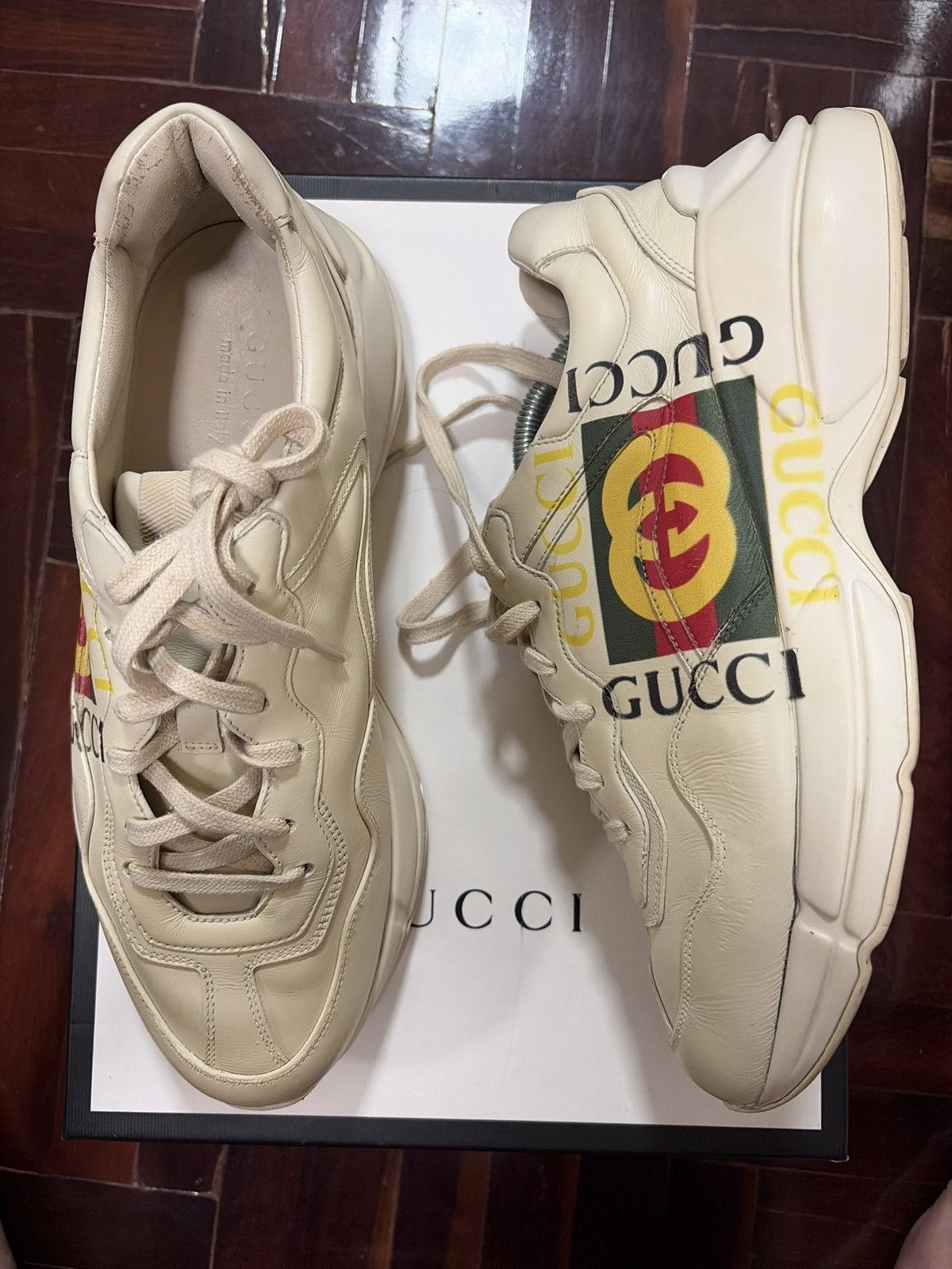 Gucci Gucci Rhyton Leather Sneakers Size US 9 / EU 42 - 1 Thumbnail