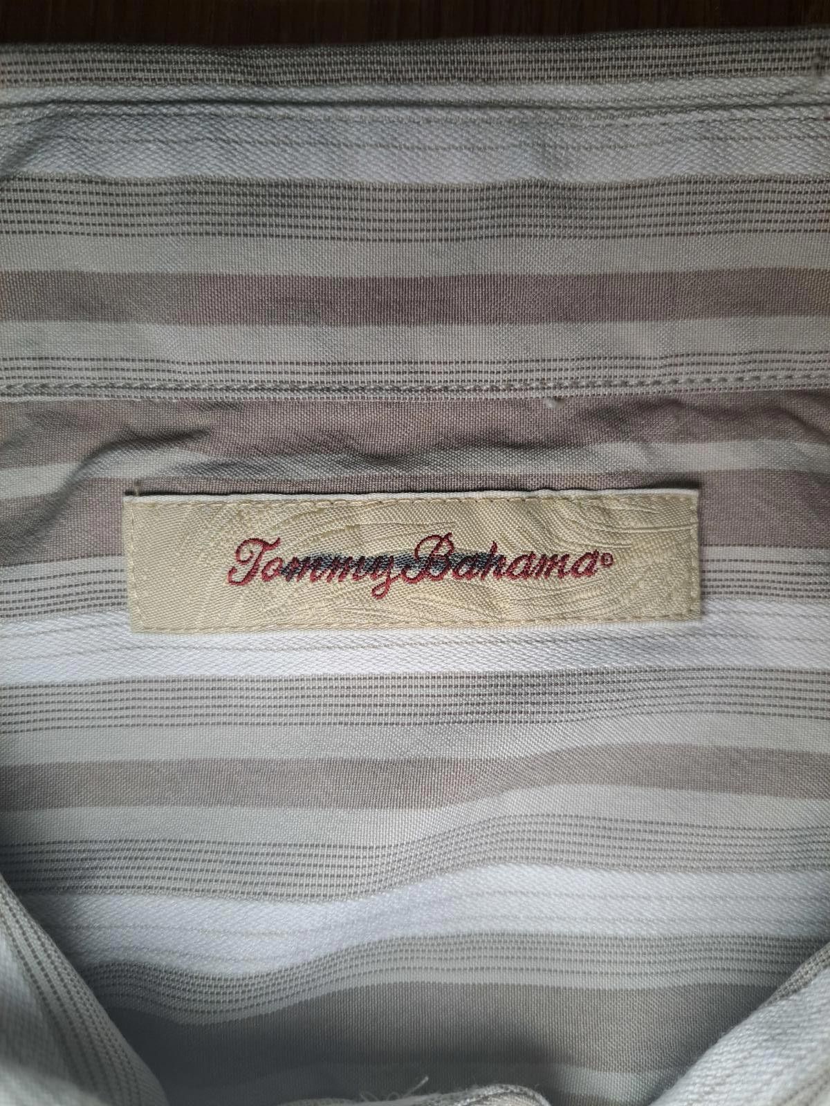 Tommy Bahama Tommy Bahama Button Up Shirt XXL Beige Striped 100% Silk Size US XXL / EU 58 / 5 - 2 Thumbnail