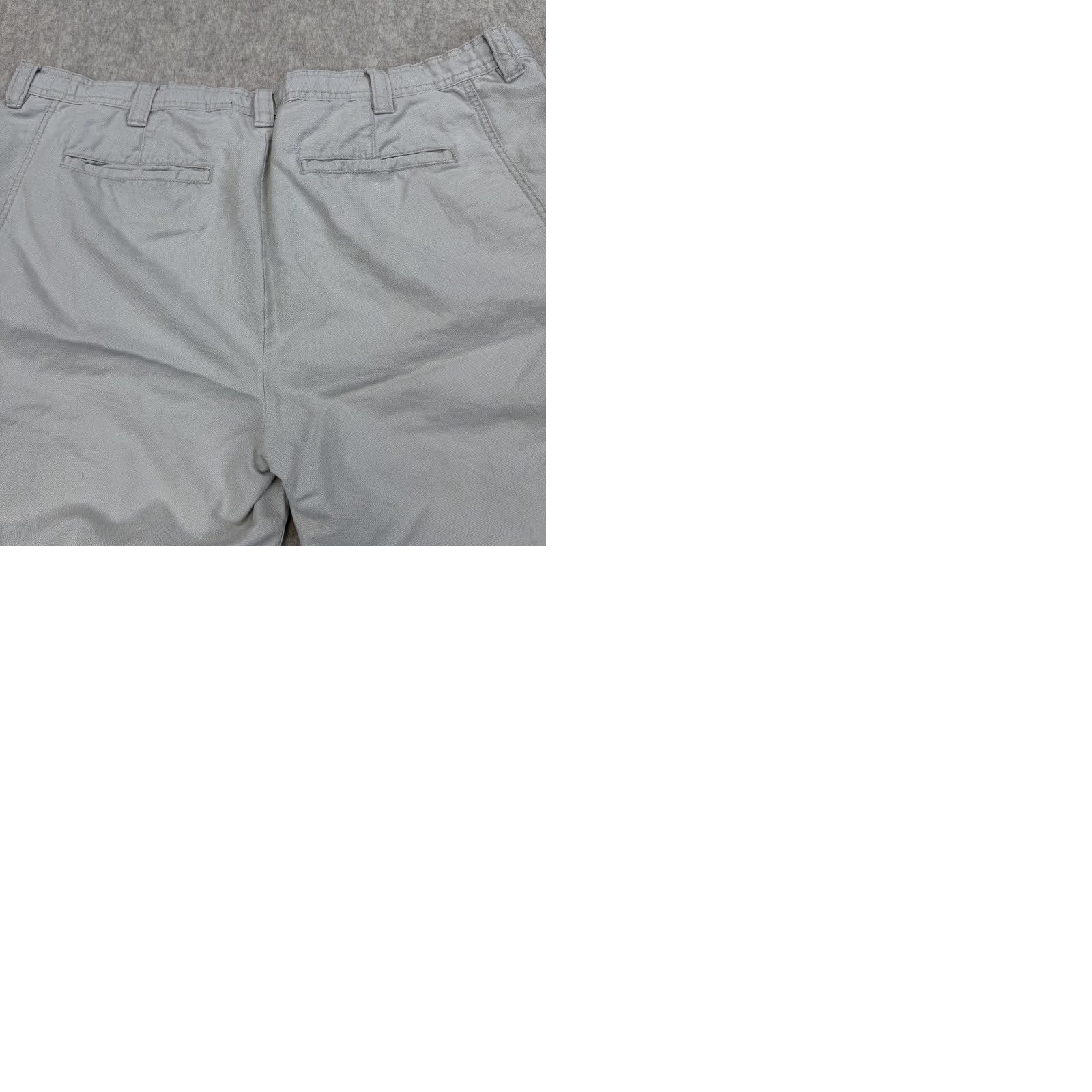 Vintage St. John's Bay Cargo Shorts Mens 44 Gray Linen Cotton Multi Pocket Casual Utility Shirts Pants? Size US 44 / EU 60 - 9 Thumbnail