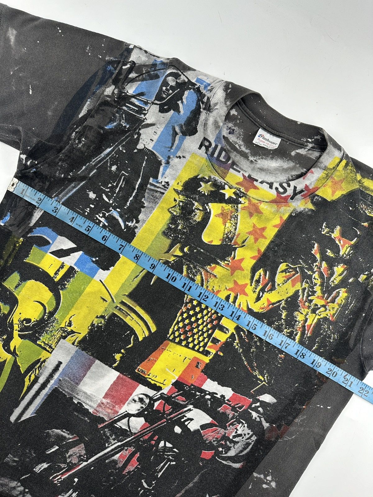Vintage VINTAGE 1980’s EASY RIDER MOSQUITOHEAD AOP TEE , SHIRT Size US L / EU 52-54 / 3 - 11 Thumbnail