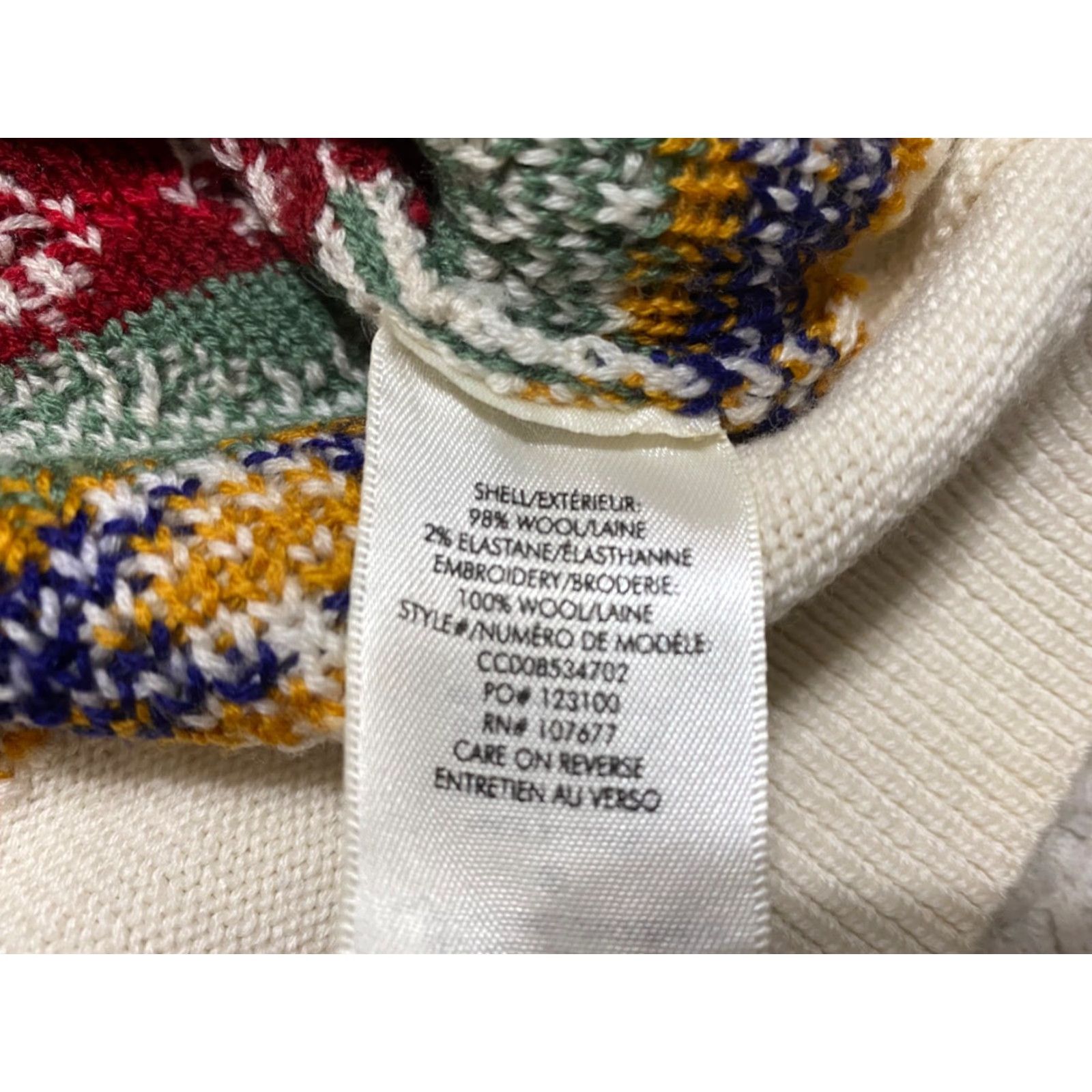 Alice + Olivia NWT Alice + Olivia Womens Medium Sweater Turtleneck Long Sleeve Geometric Multicolor Wool Pullover Casual Party/Cocktail 90s? Size M / US 6-8 / IT 42-44 - 6 Thumbnail