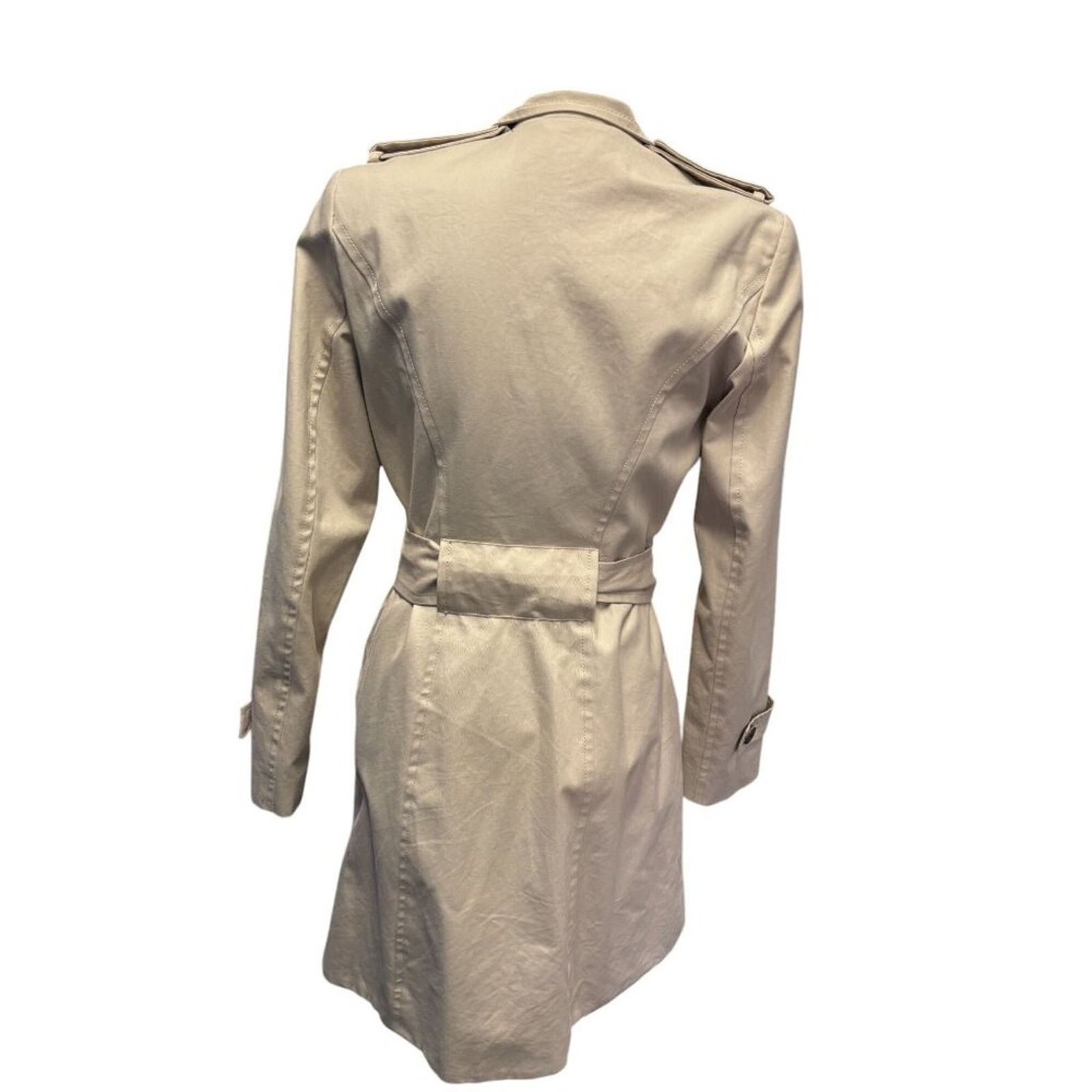 Diane von Furstenberg Diane Von Furstenberg Beige Belted Trench Coat Womens Size 4 Size XS / US 0-2 / IT 36-38 - 3 Thumbnail