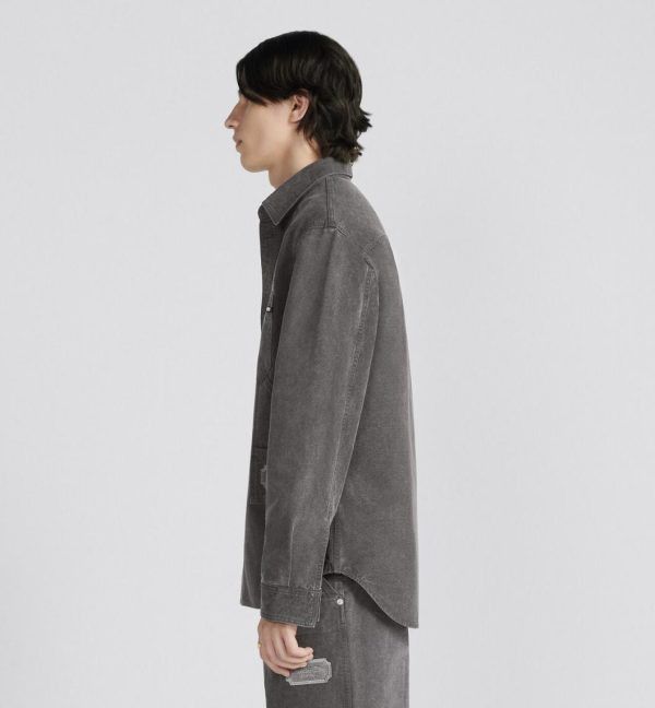Dior o1w1db11024 Couture Overshirt in Grey Size US XL / EU 56 / 4 - 4 Thumbnail