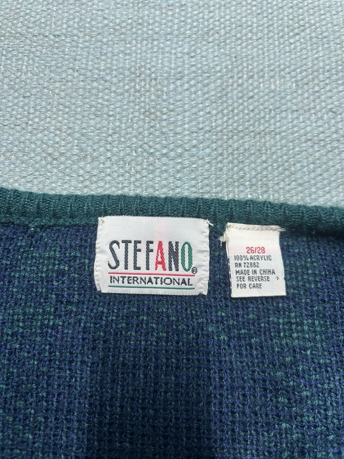 Vintage Stefano international cardigan sweater plaid women’s 26/28 Size XXL / US 16-18 / IT 52-54 - 4 Thumbnail