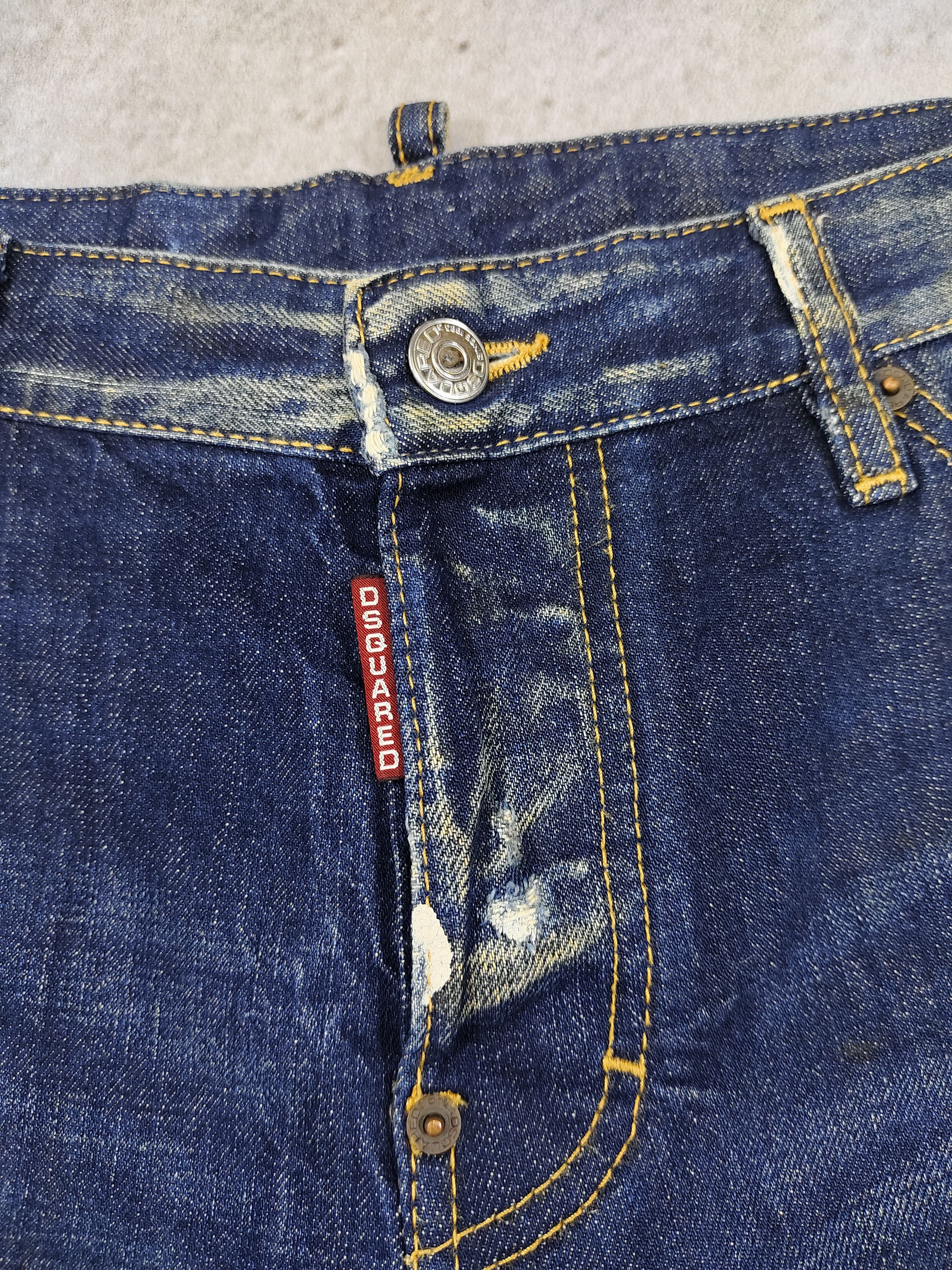 Dsquared2 Dsquared2- Grunge Punk Rock Mud Wash Distressed Denim Shorts Size 34" / US 12 / IT 48 - 5 Thumbnail