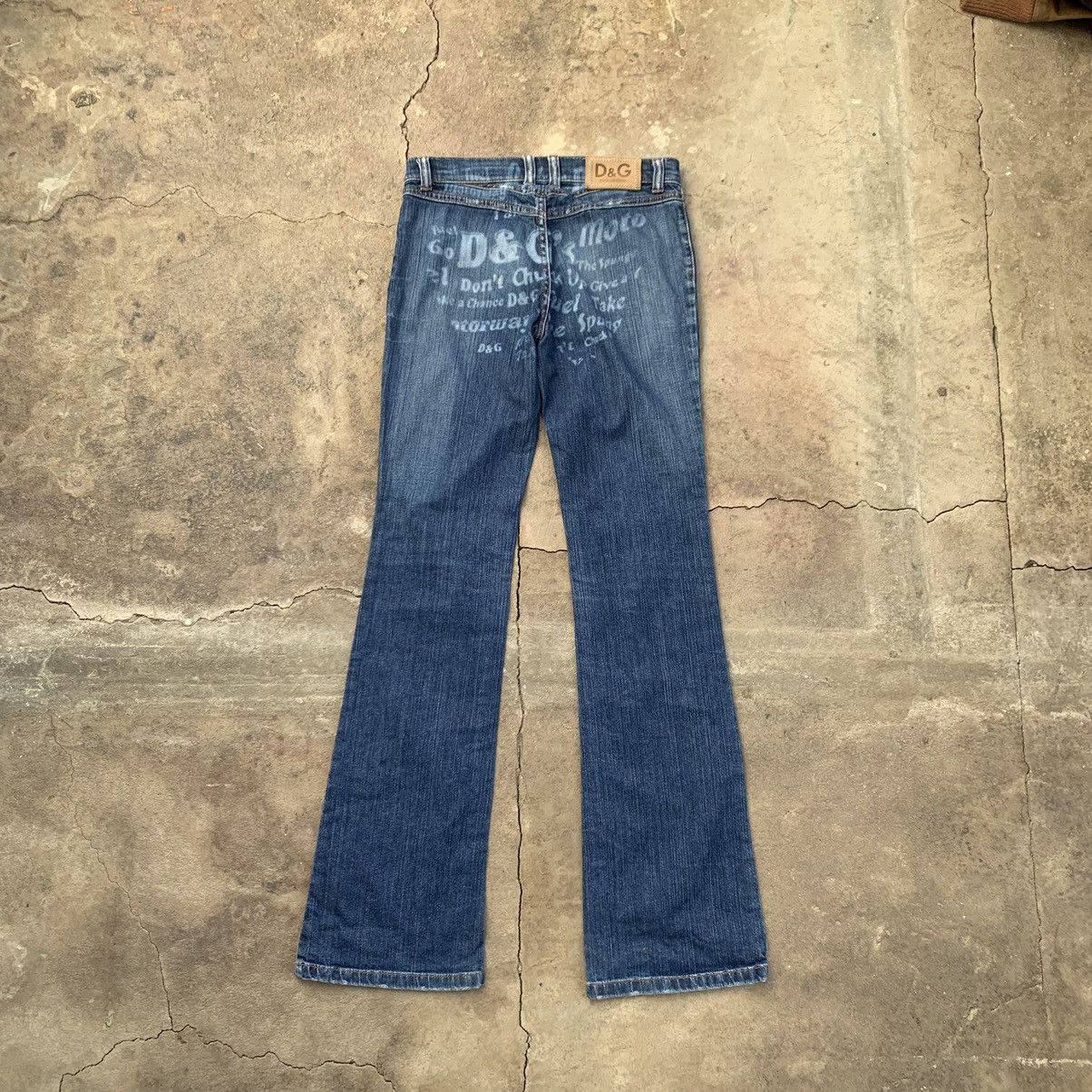image of Dolce Gabbana Big Logo Flared Jeans in Blue, Women's (Size 27)