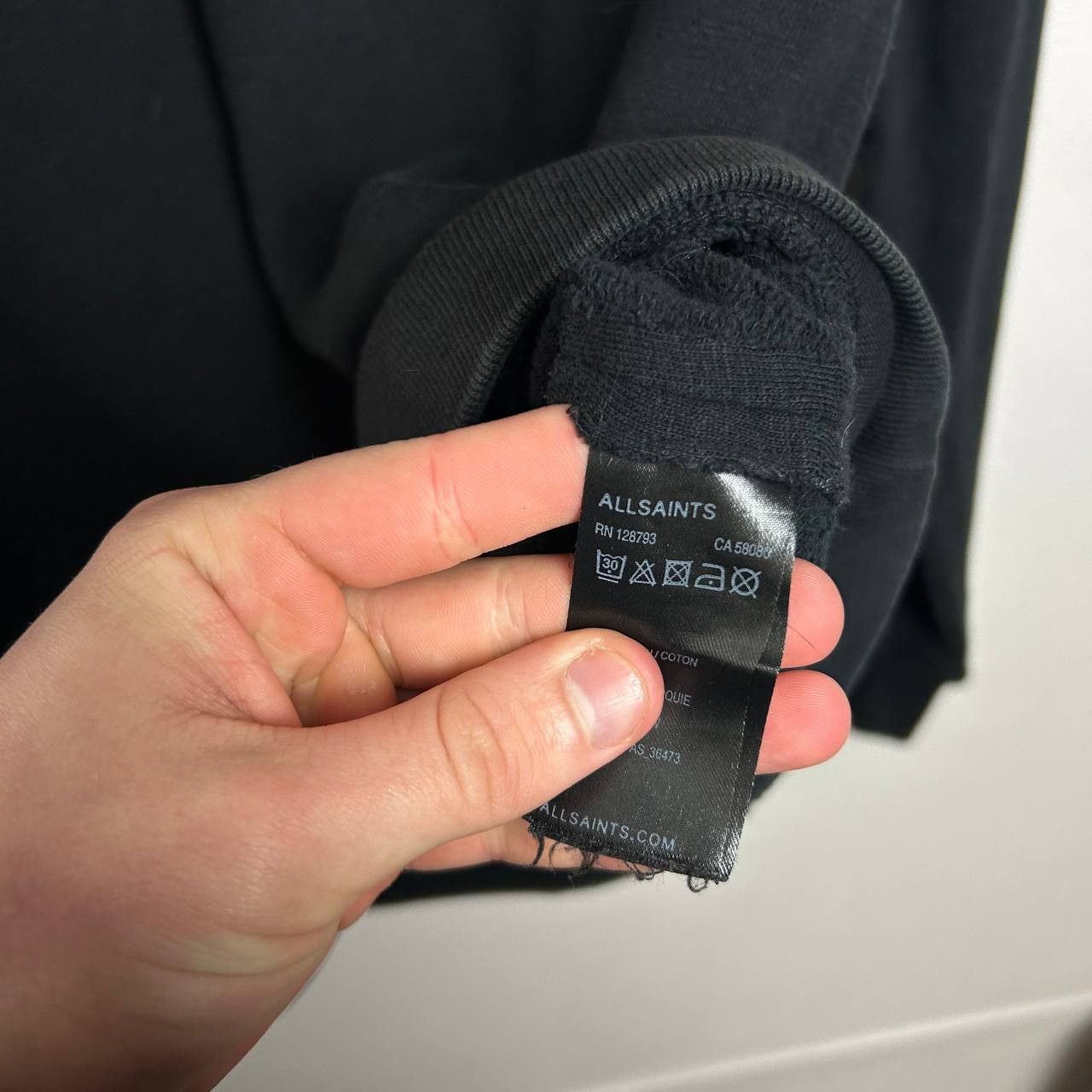 Allsaints Designer Allsaints Basic Black Streetwear japan sweatshirt Size US M / EU 48-50 / 2 - 10 Thumbnail