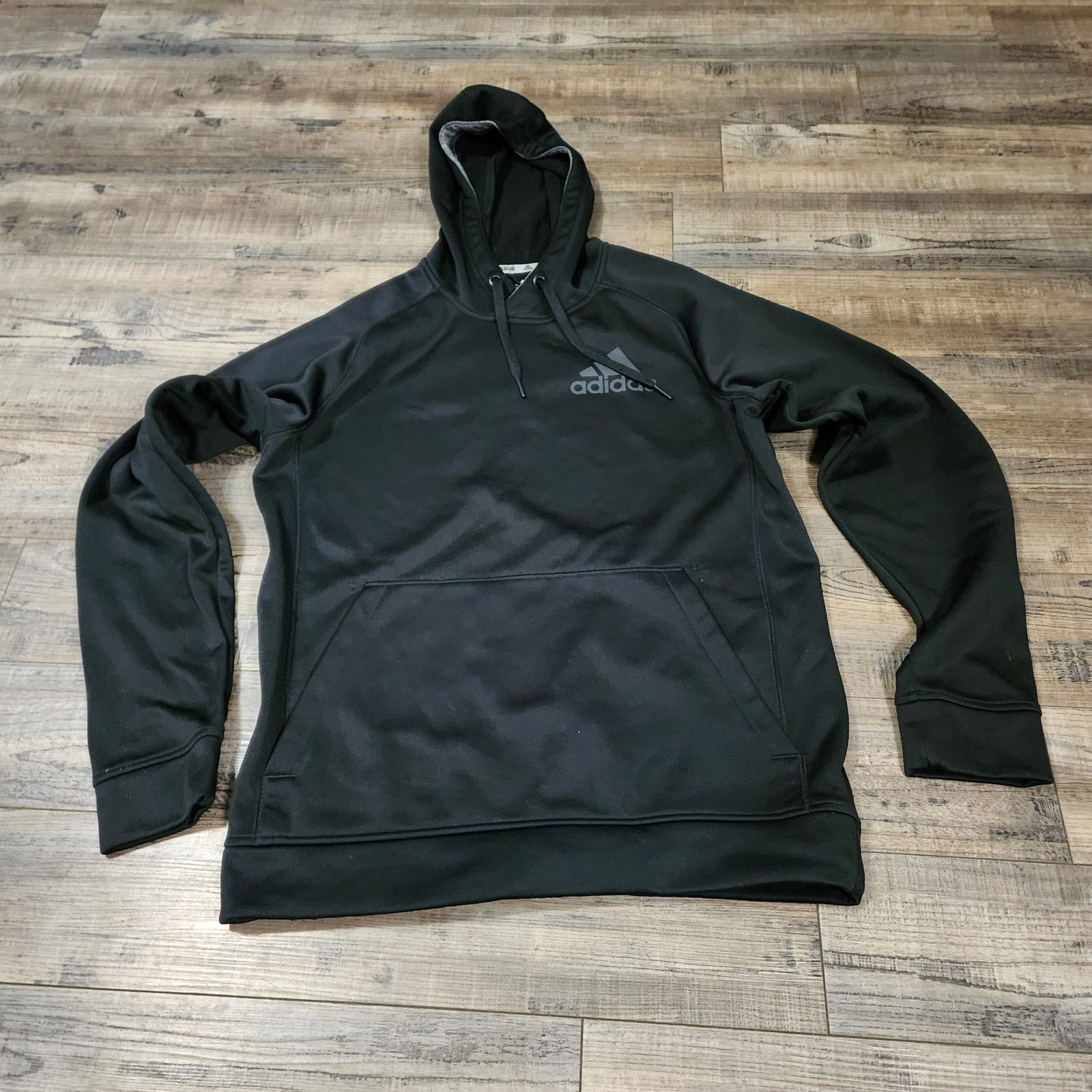 Adidas Adidas Black Hoodie Size Medium Mens Gray Logo 2450 Size US M / EU 48-50 / 2 - 1 Thumbnail