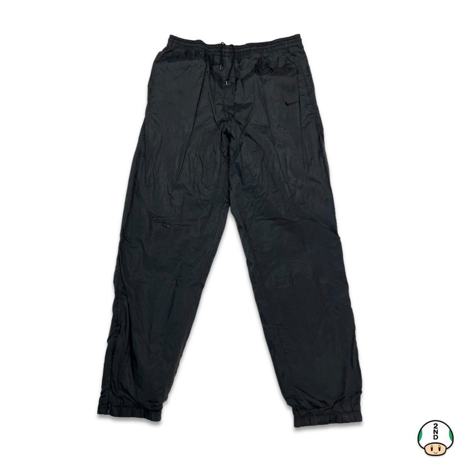 Nike × Vintage VTG 90s Nike Track Pants Medium Swoosh Windbreaker Jogger Size US 32 / EU 48 - 1 Thumbnail
