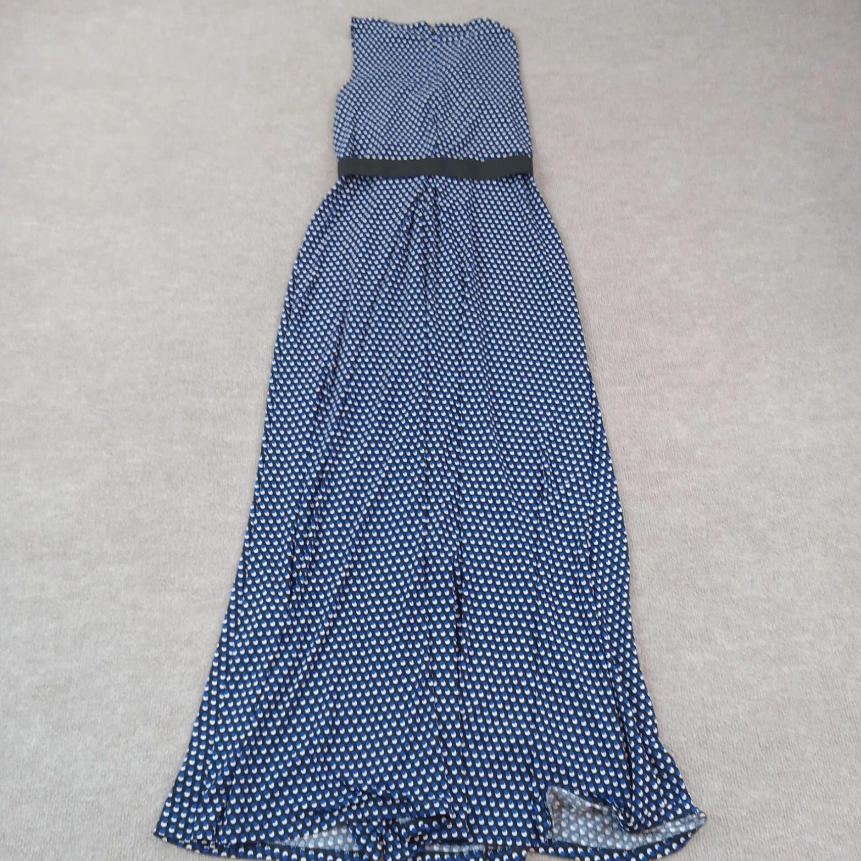 Michael Kors Michael Kors Dress Maxi Womens Medium Blue Black White Polka Dot Sleeveless V-Neck Sleeved Pullover Size M / US 6-8 / IT 42-44 - 6 Thumbnail