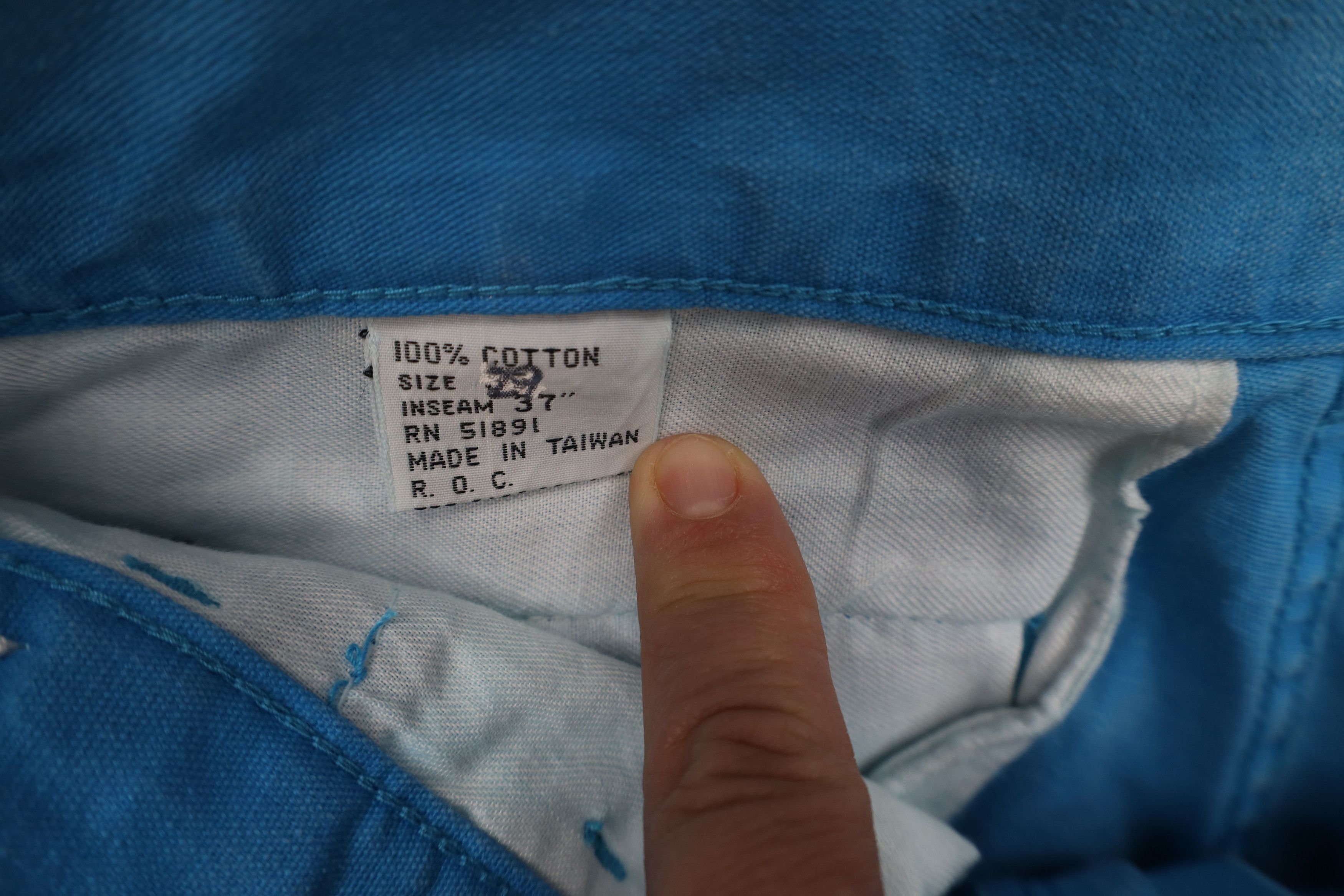 Vintage Deadstock Vintage 80s 90s Streetwear Straight Leg Pants Blue Size US 29 - 10 Thumbnail