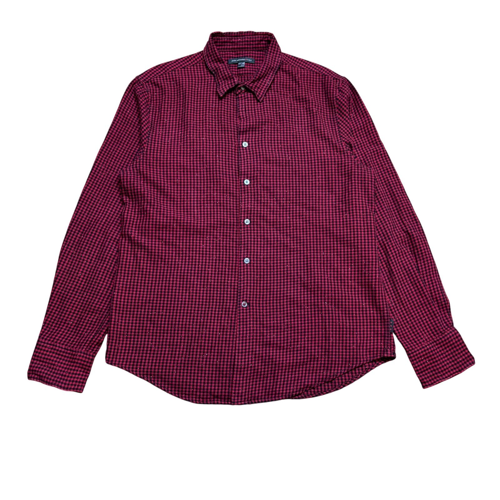 John Varvatos John Varvatos Star USA Plaid Regular Fit Button Shirt Mens L Size US L / EU 52-54 / 3 - 1 Thumbnail