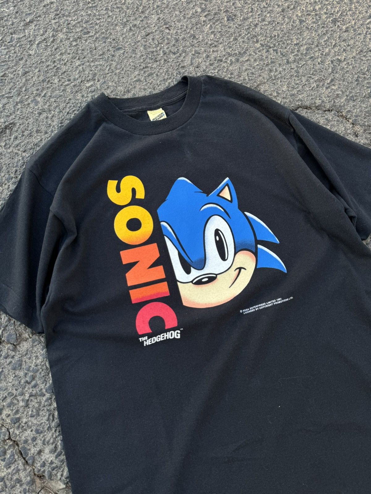 Nintendo 1991 Vintage Sonic The Hedgehog Sega Tees XL Single Stitch Size US XL / EU 56 / 4 - 1 Thumbnail