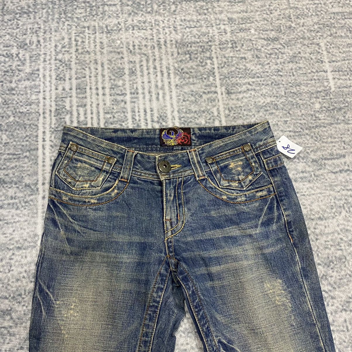 Hysteric Glamour × Japanese Brand × Le Grande Bleu (L.G.B.) Flare☠️ Eagle Japan Mudwash Bootcut Jeans Vintage 80s 90s Size US 28 / EU 44 - 9 Thumbnail