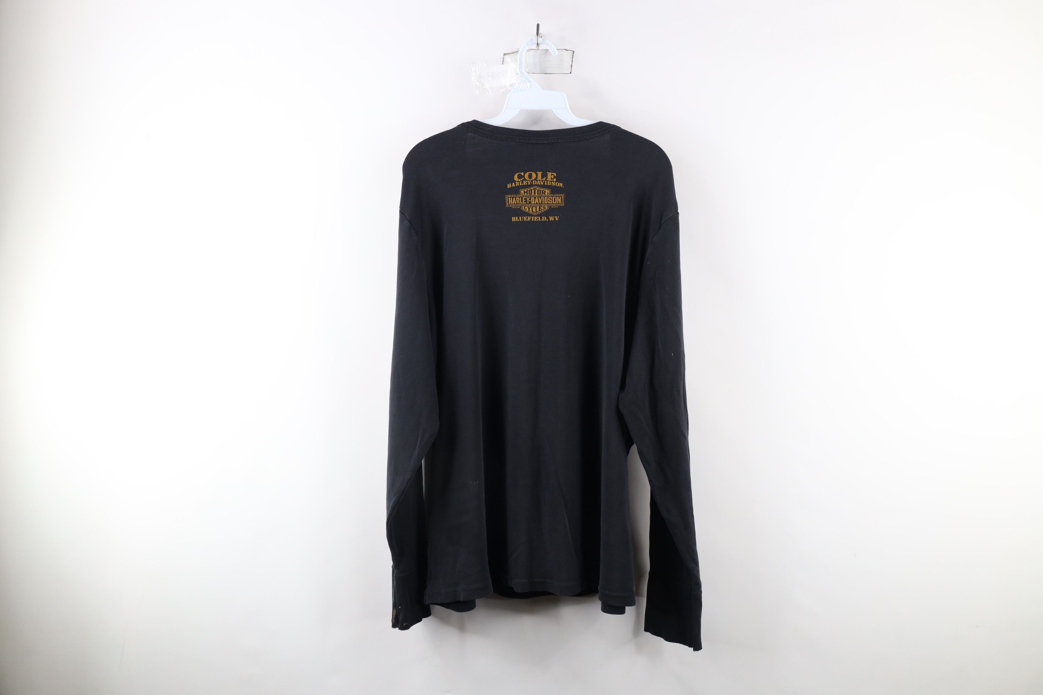 Harley Davidson × Vintage Vintage 90s Harley Davidson Sequin Eagle Ribbed T-Shirt USA Size 3XL / US 20-22 - 15 Thumbnail