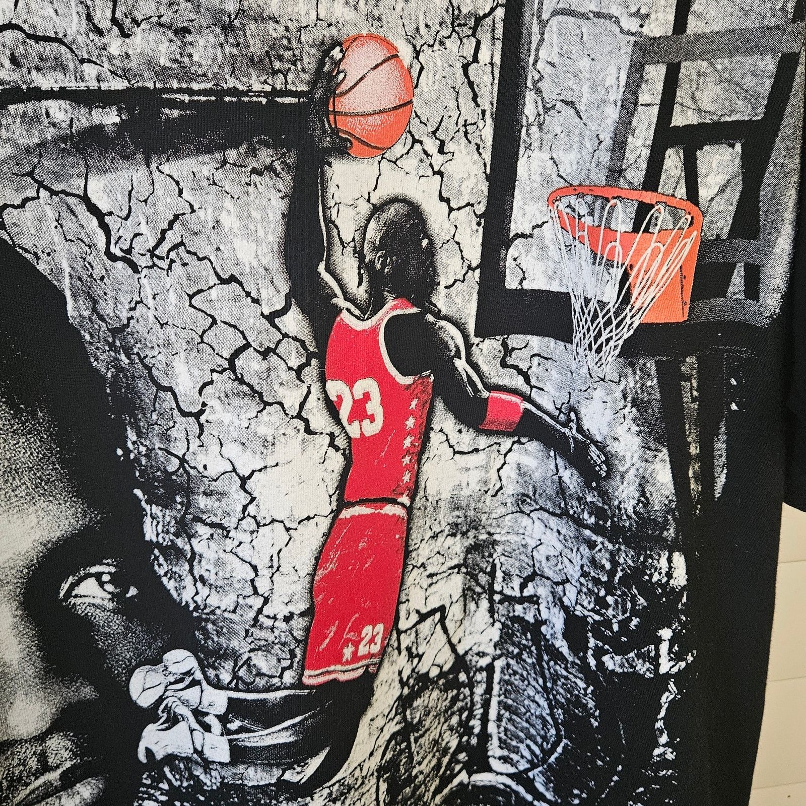 Vintage 90s Vtg Michael Jordan Chicago Bulls Black Tshirt Just Do It Size US XL / EU 56 / 4 - 4 Thumbnail