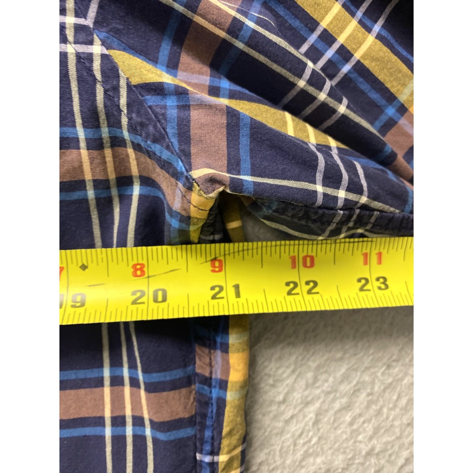 J.Crew VINTAGE J.CREW Men's Long Sleeve Plaid Shirt Size Large Blue Brown Slim Fit Button-Up Cotton Size US L / EU 52-54 / 3 - 5 Thumbnail