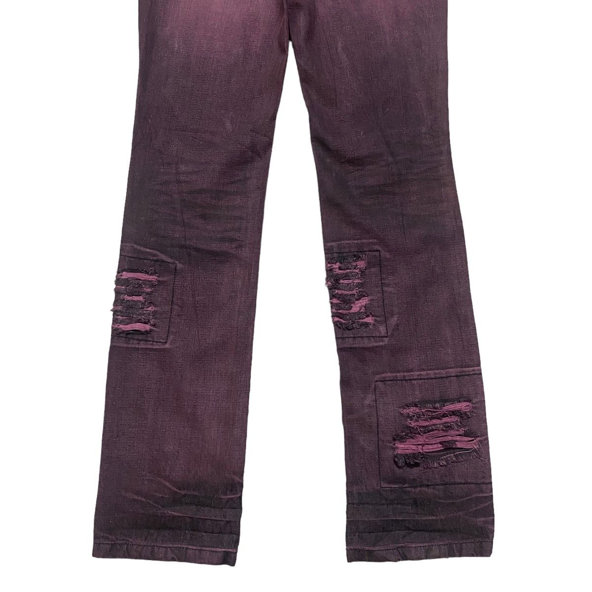 Japanese Brand Japanese Brand Saucy Cool Wine Red Distressed Jeans Size US 32 / EU 48 - 13 Thumbnail