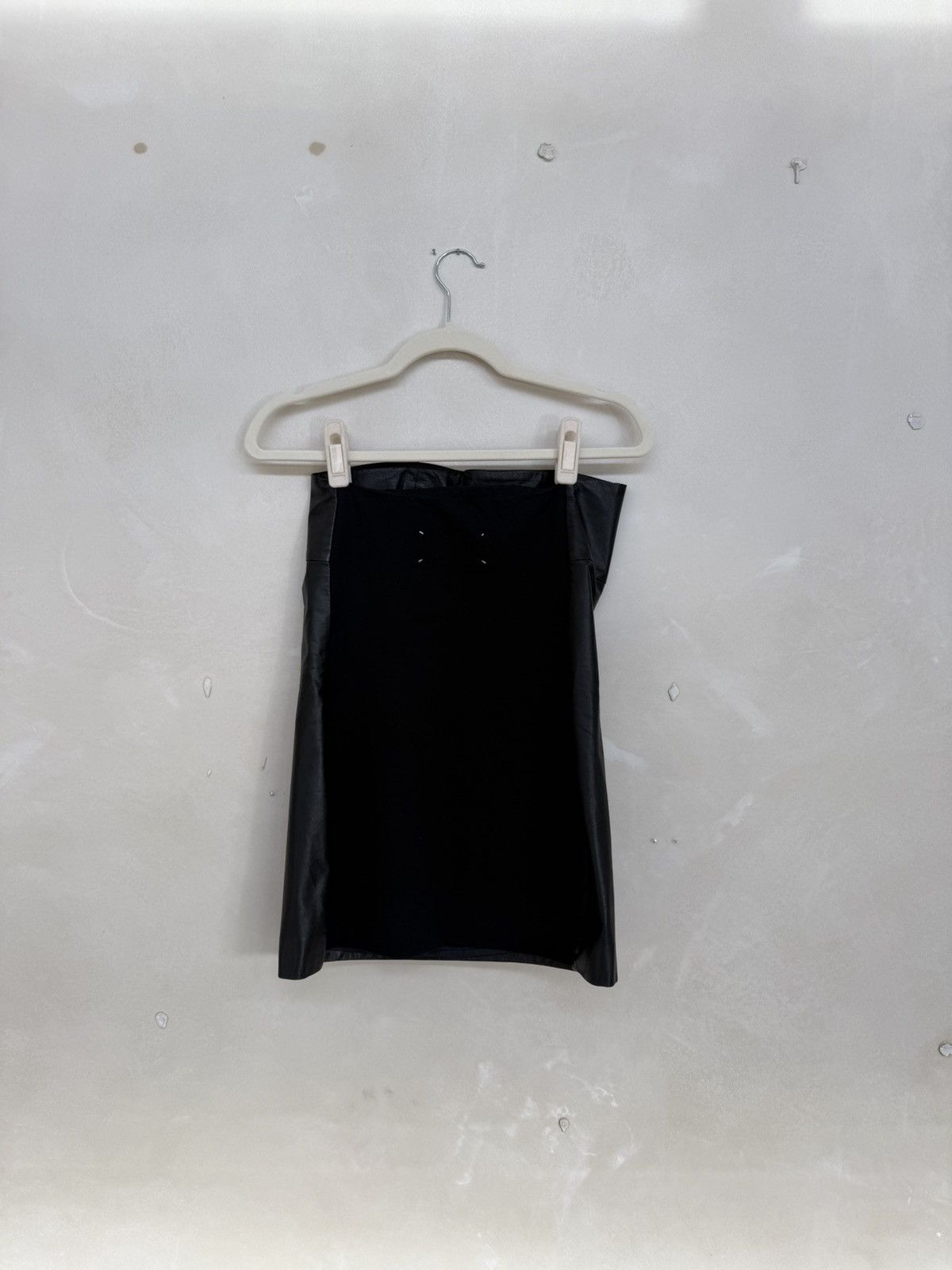Maison Margiela Black Strapless Maison Margiela Leather Mini Dress or Tunic Size S / US 4 / IT 40 - 2 Thumbnail