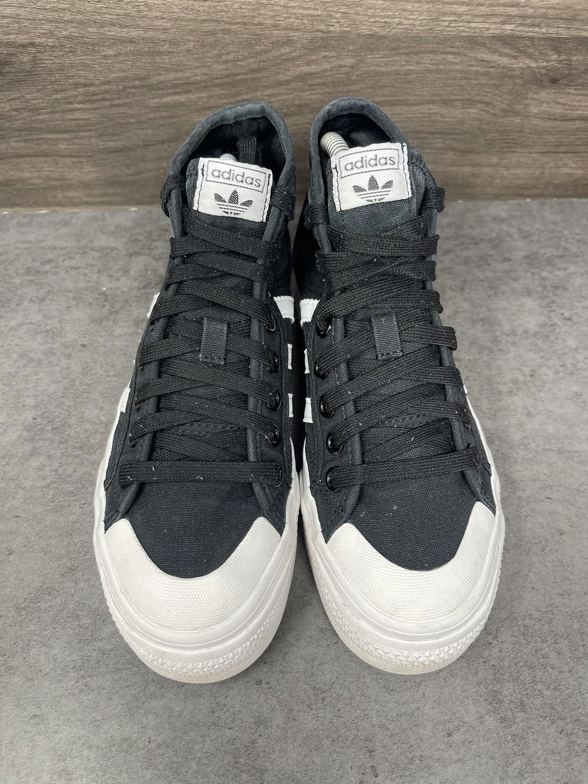 Adidas Adidas Nizza Mid Platform Sneakers Womens Size 7 Black White Size US 7 / IT 37 - 3 Thumbnail