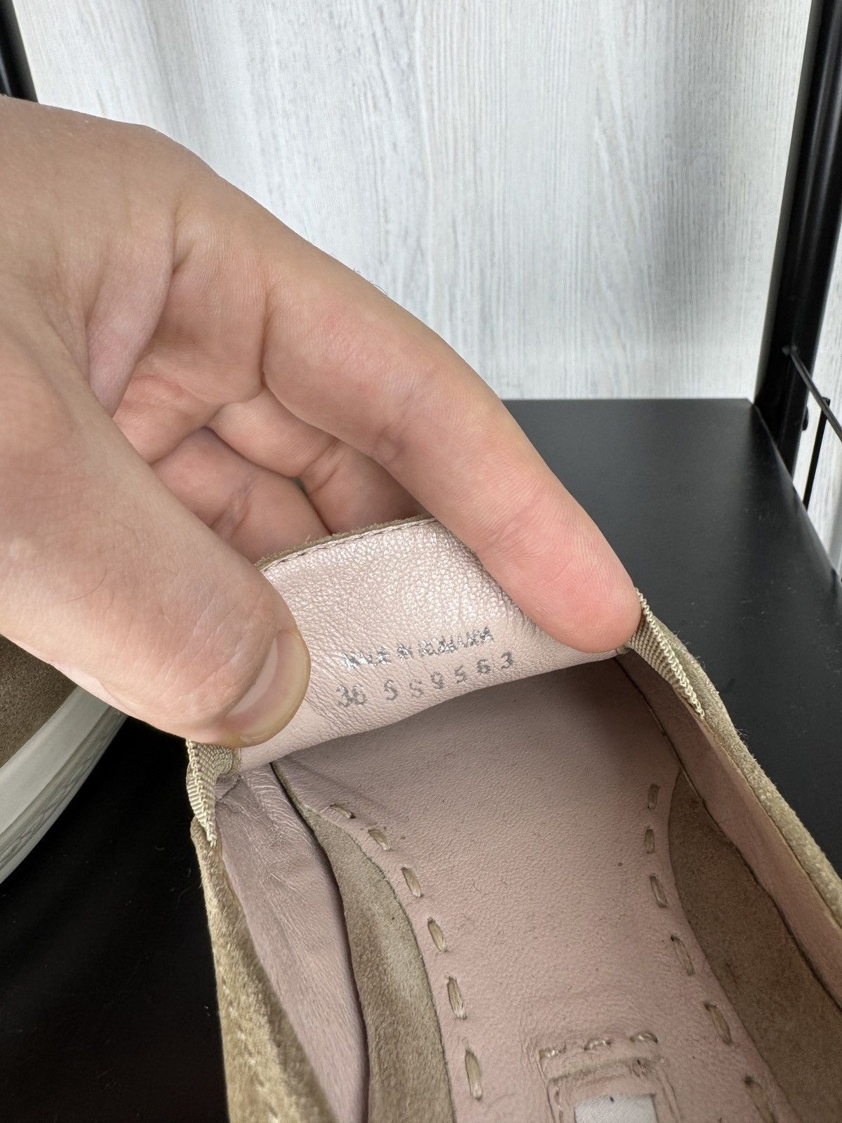 Miu Miu MIU MIU PRADA Beige Suede GRAY TRIM METAL CAP TOE LOAFERS 36 Size US 6 / IT 36 - 13 Thumbnail