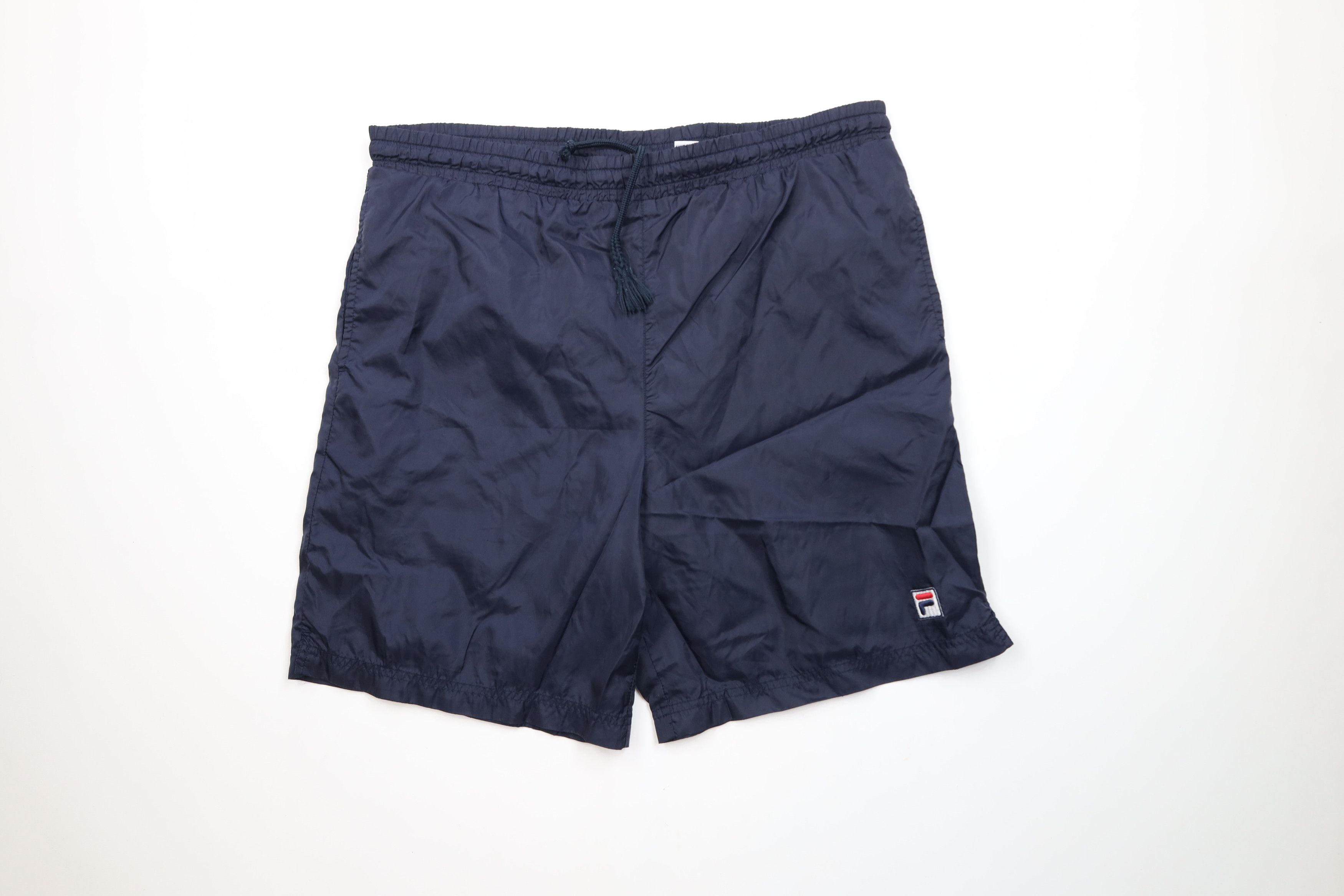 Fila × Vintage Vintage 90s Fila Lined Above Knee Tennis Shorts Baggies Blue Size US 34 / EU 50 - 1 Thumbnail