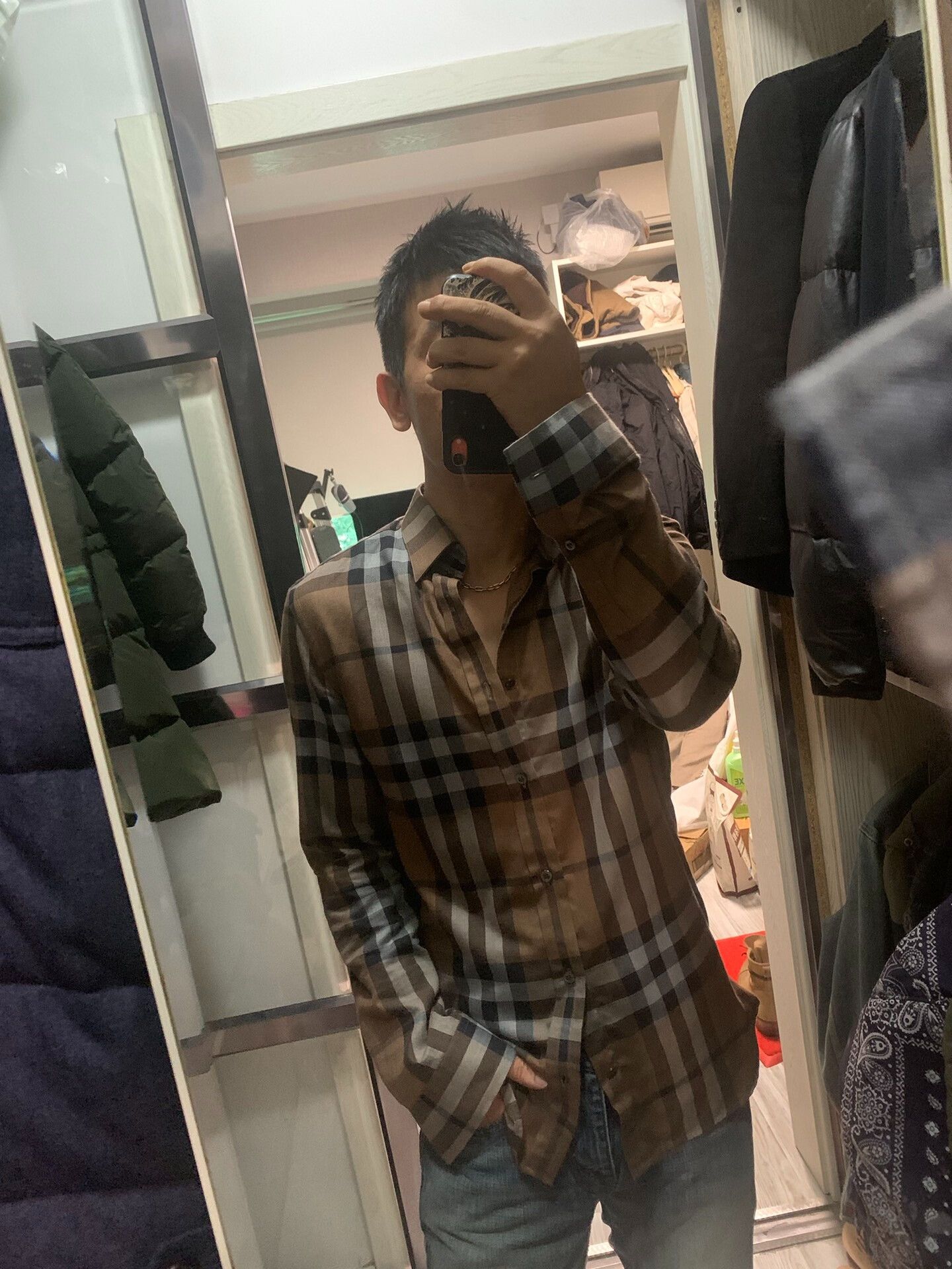 Burberry Burberry Classic Plaid Long Sleeve Shirt Size US S / EU 44-46 / 1 - 1 Thumbnail