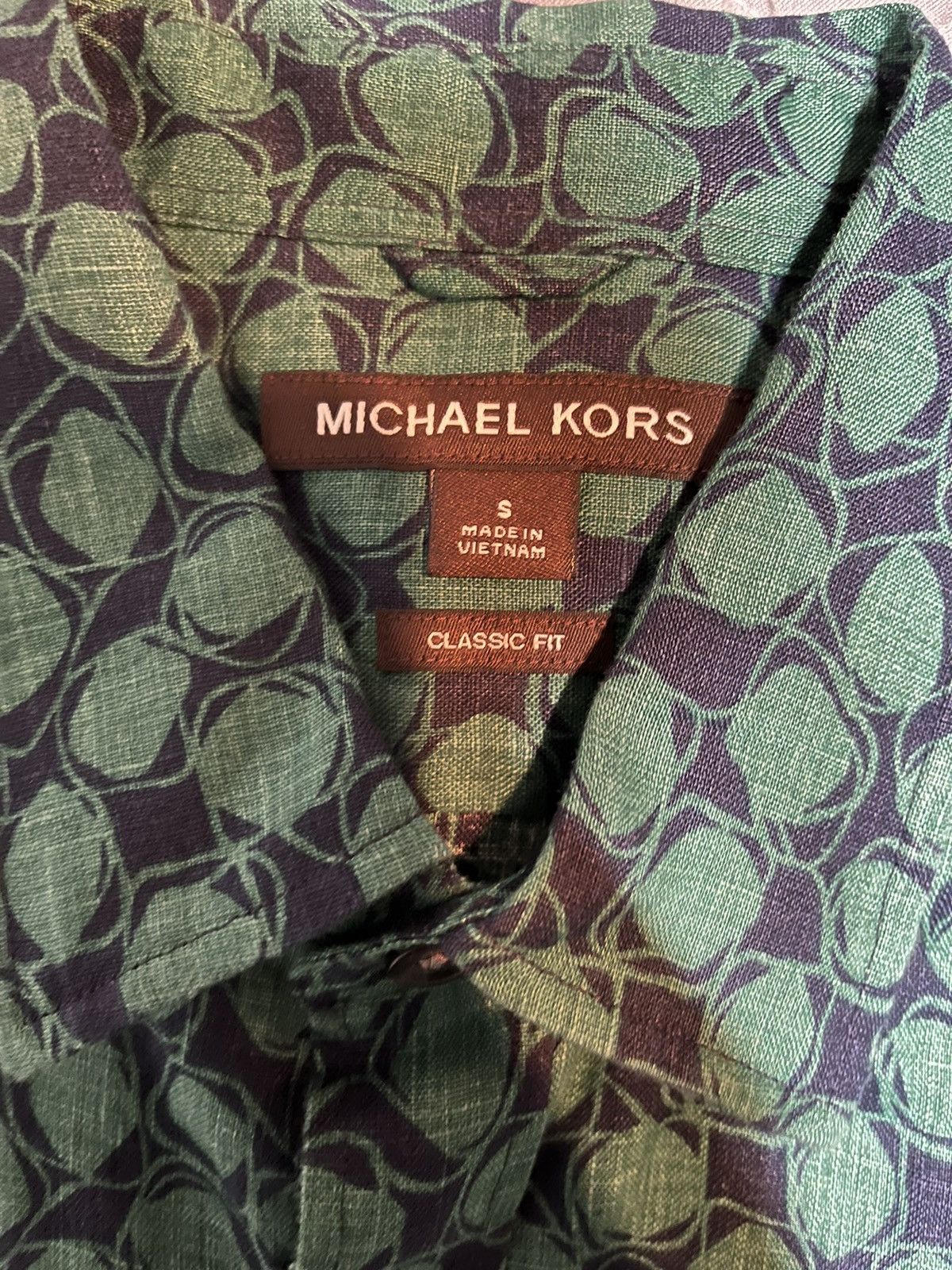 Michael Kors Michael Kors Men's Short Sleeve Shirt, Color: Jasper Size US M / EU 48-50 / 2 - 2 Thumbnail