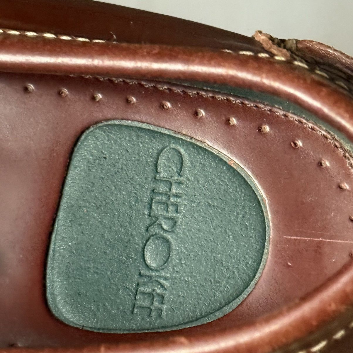 Cherokee × Vintage Vintage Cherokee SOX Patent Brown Leather Penny Loafers Size US 9.5 / EU 42-43 - 18 Thumbnail