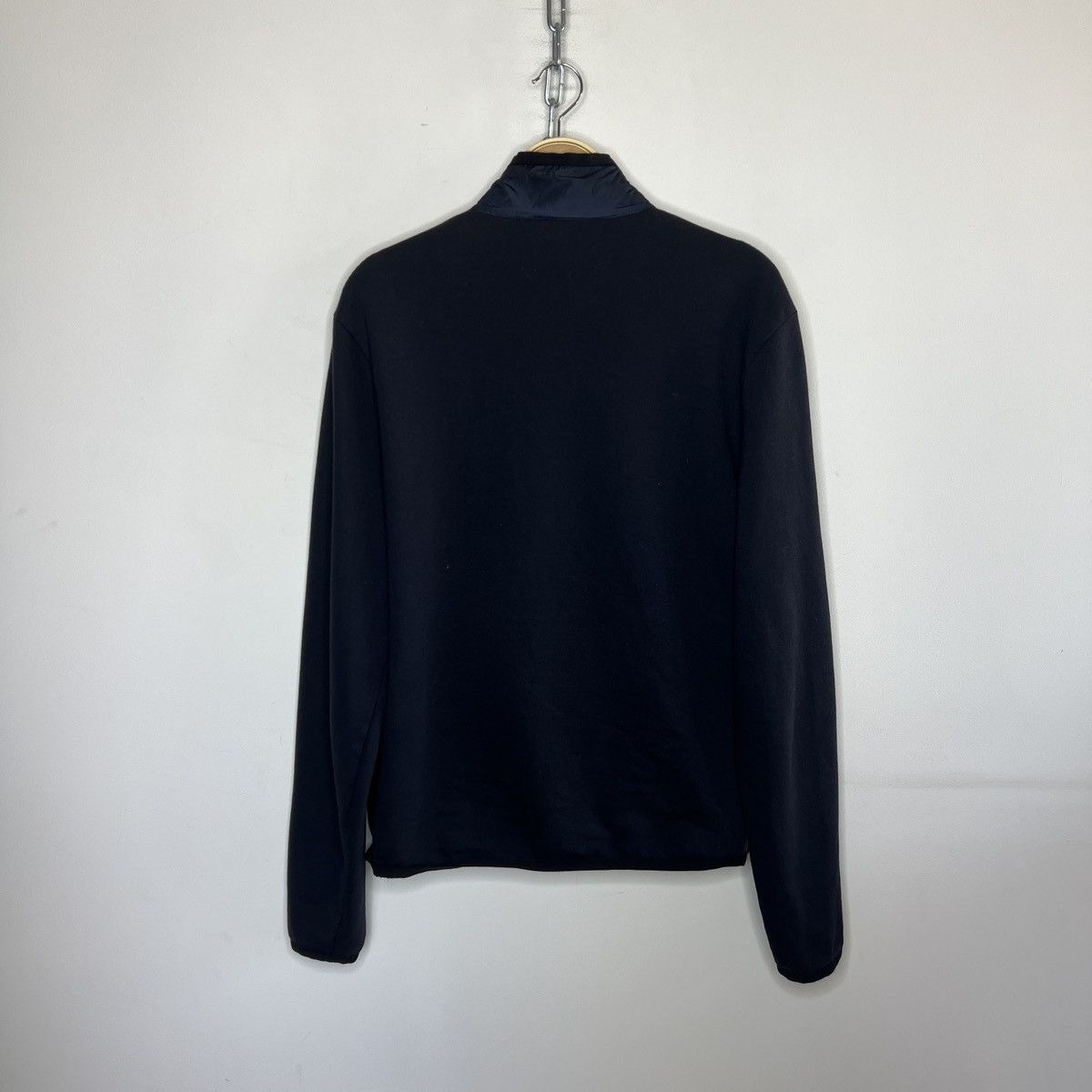 Prada Prada Dark Navy Jacket Sweatshirt Nylon Cotton Red Tab Logo Size US L / EU 52-54 / 3 - 11 Thumbnail