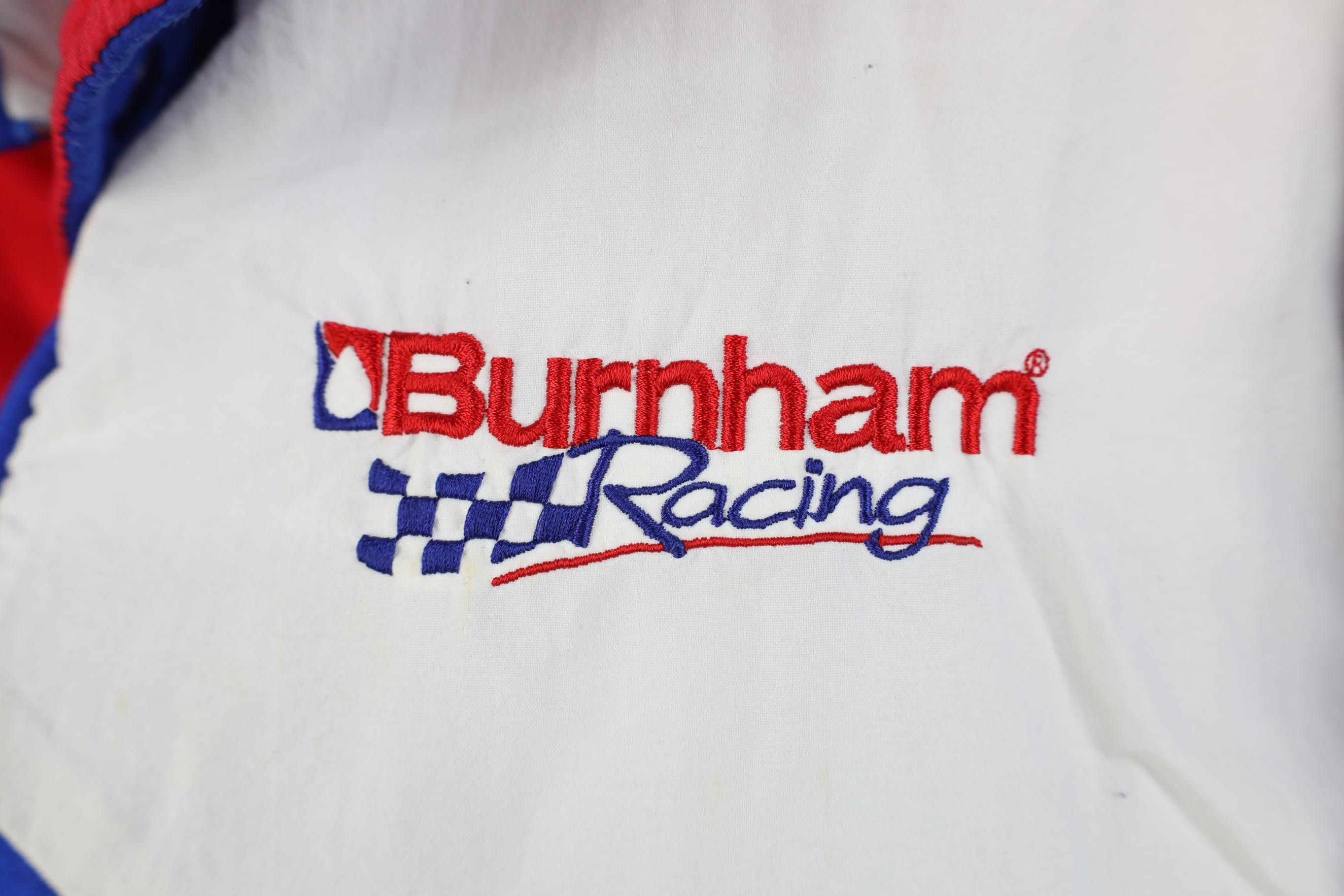 Vintage Vintage 80s 90s Burnham Racing Windbreaker Jacket USA Size US M / EU 48-50 / 2 - 4 Thumbnail