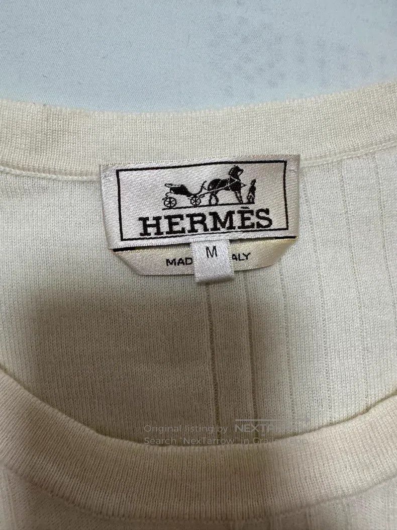 Hermes Hermes Cashmere Short Sleeve Top, 58% Cashmere + 40% Cotto Size M / US 6-8 / IT 42-44 - 3 Thumbnail