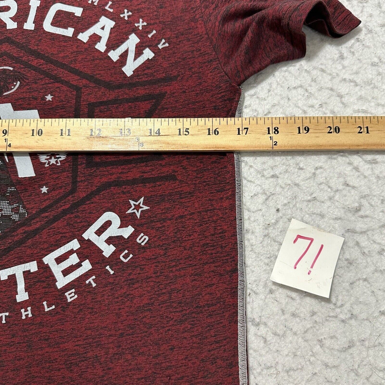 Other Buckle American Fighter Medium Athletic Logo Red T Shirt Size M / US 6-8 / IT 42-44 - 7 Thumbnail