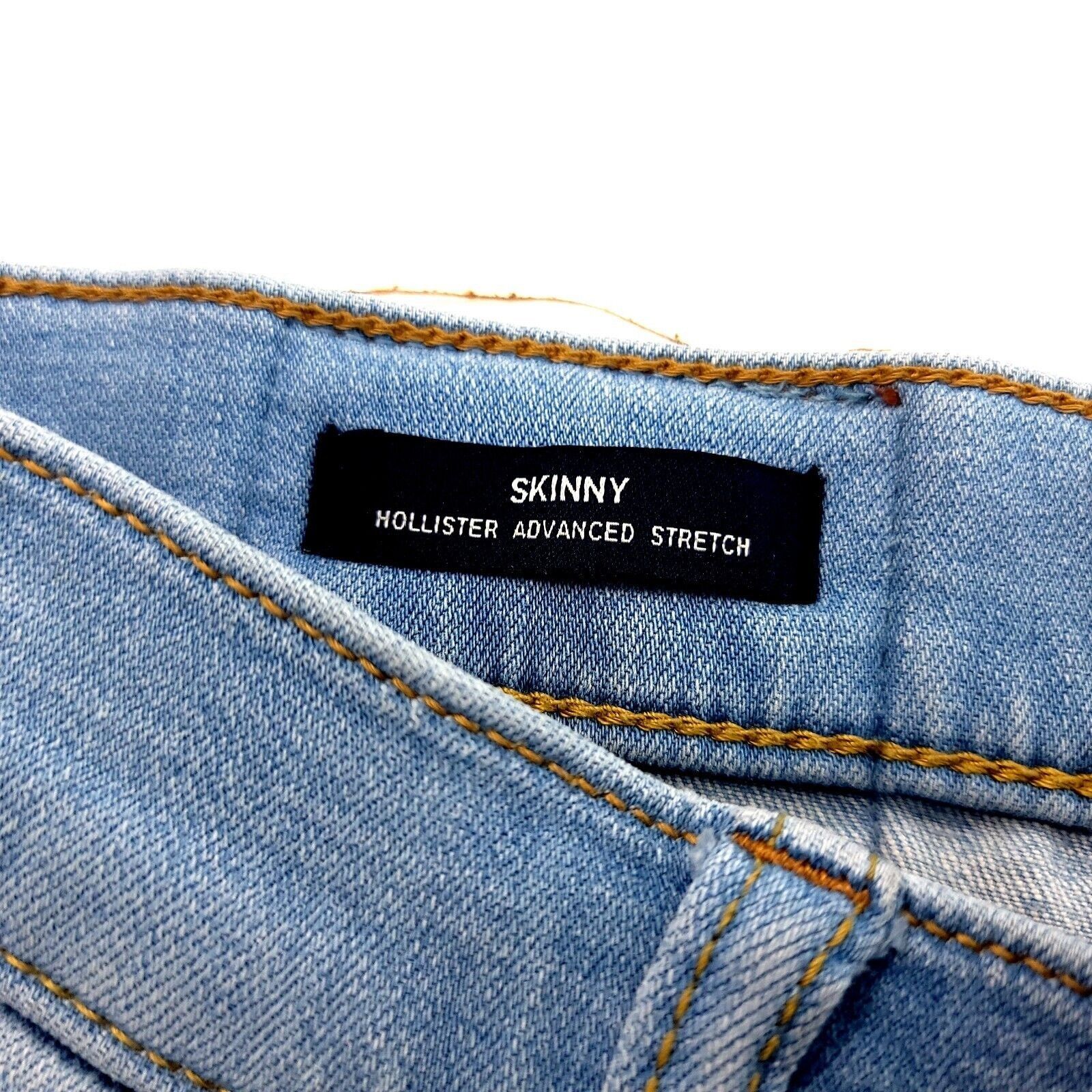 Hollister Hollister Skinny Advanced Stretch Blue Factory Distressed Je Size US 29 - 6 Thumbnail