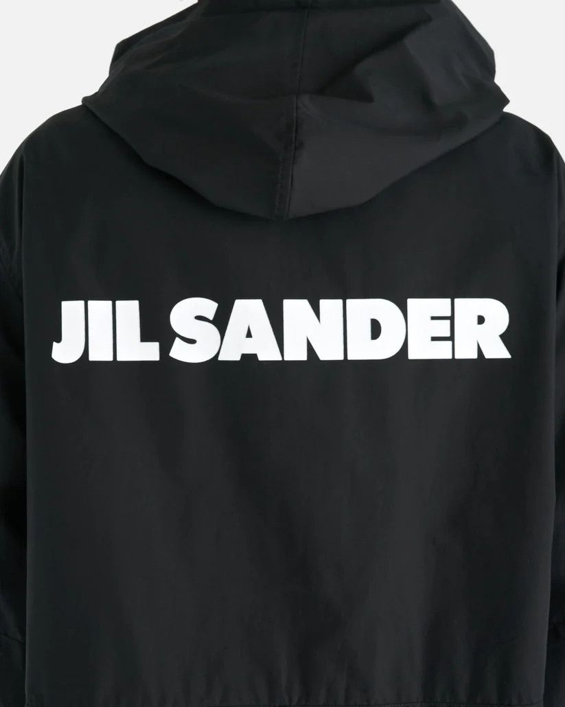 Jil Sander o1s1v1r1oon0925 Water Repellent Cotton Logo Parka in Black Size US S / EU 44-46 / 1 - 6 Thumbnail