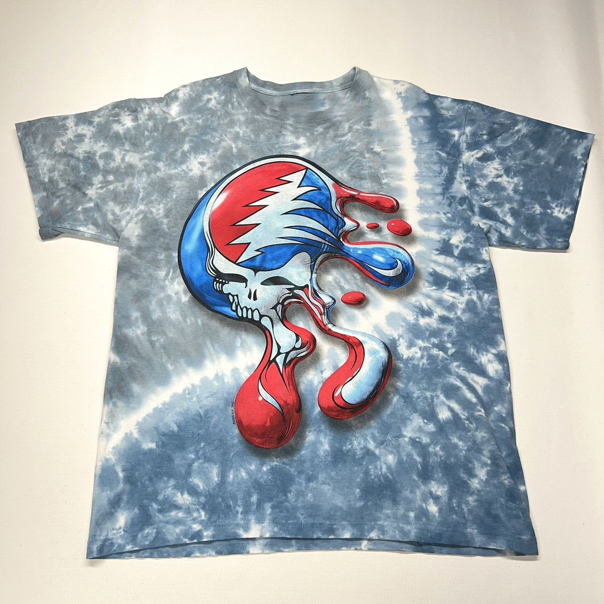 Band Tees × Grateful Dead × Vintage VTG Grateful Dead Tee Shirt Blue Melt Your Face Tye Dye GDP Size US L / EU 52-54 / 3 - 1 Thumbnail