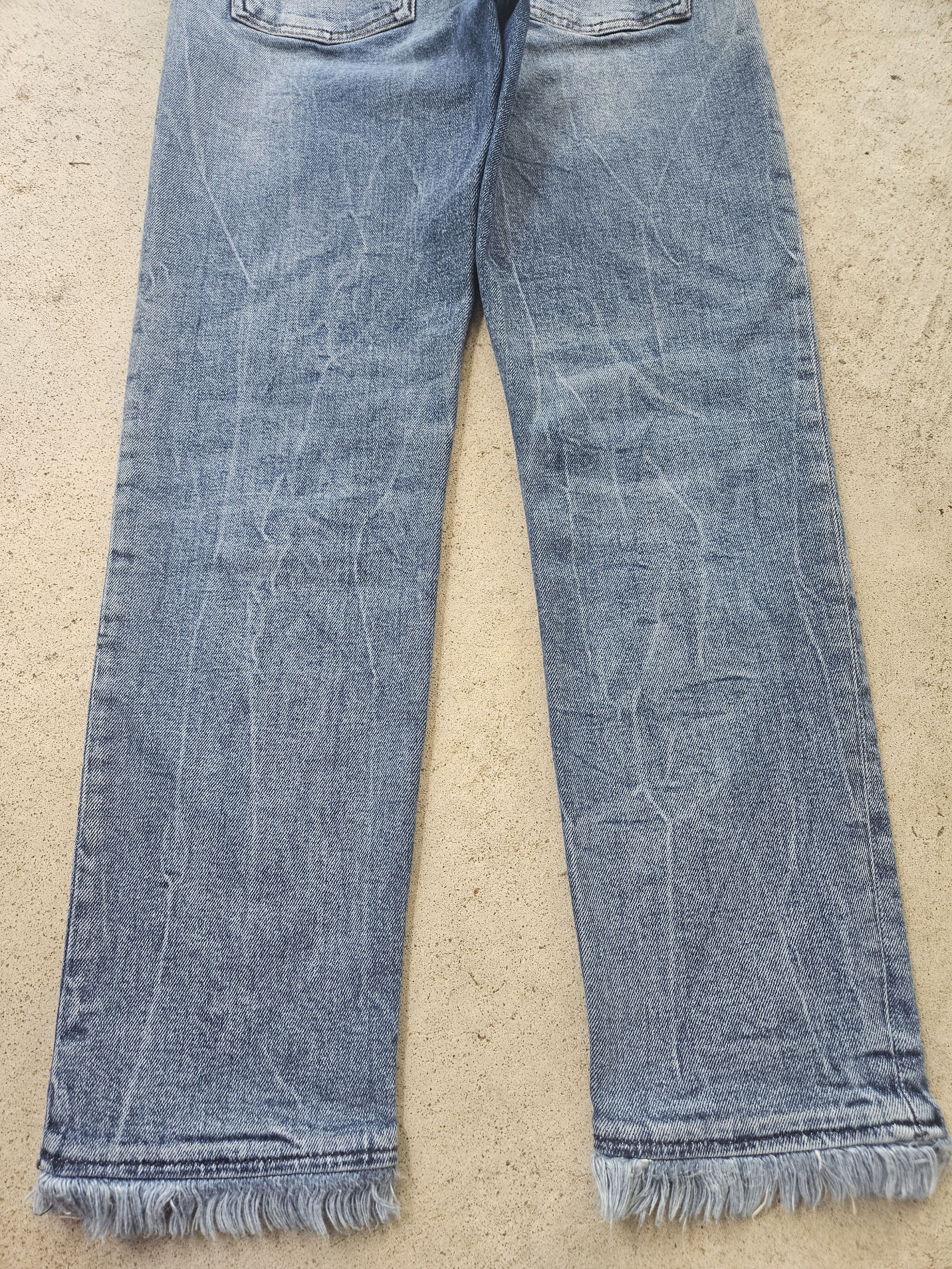 Acne Studios Row Fringe CLTVT Blue Denim Jeans Size US 26 / EU 42 - 6 Thumbnail