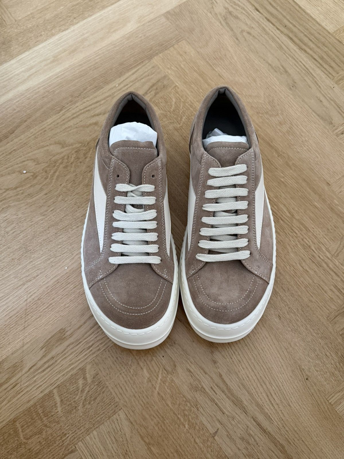 Rick Owens Rick Owens Beeige Suede „Vans“ Vintage Sneaker Sz.45 Size US 12 / EU 45 - 2 Thumbnail