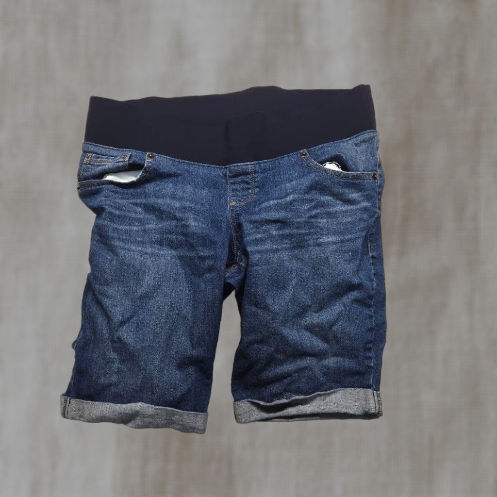 Greats Great Expectations Maternity Denim Shorts Women Adult M Color Blue Size M Casual Cuffed 8-10 Cotton Blend Spandex Jeans Shorts Size 32" / US 10 / IT 46 - 1 Thumbnail