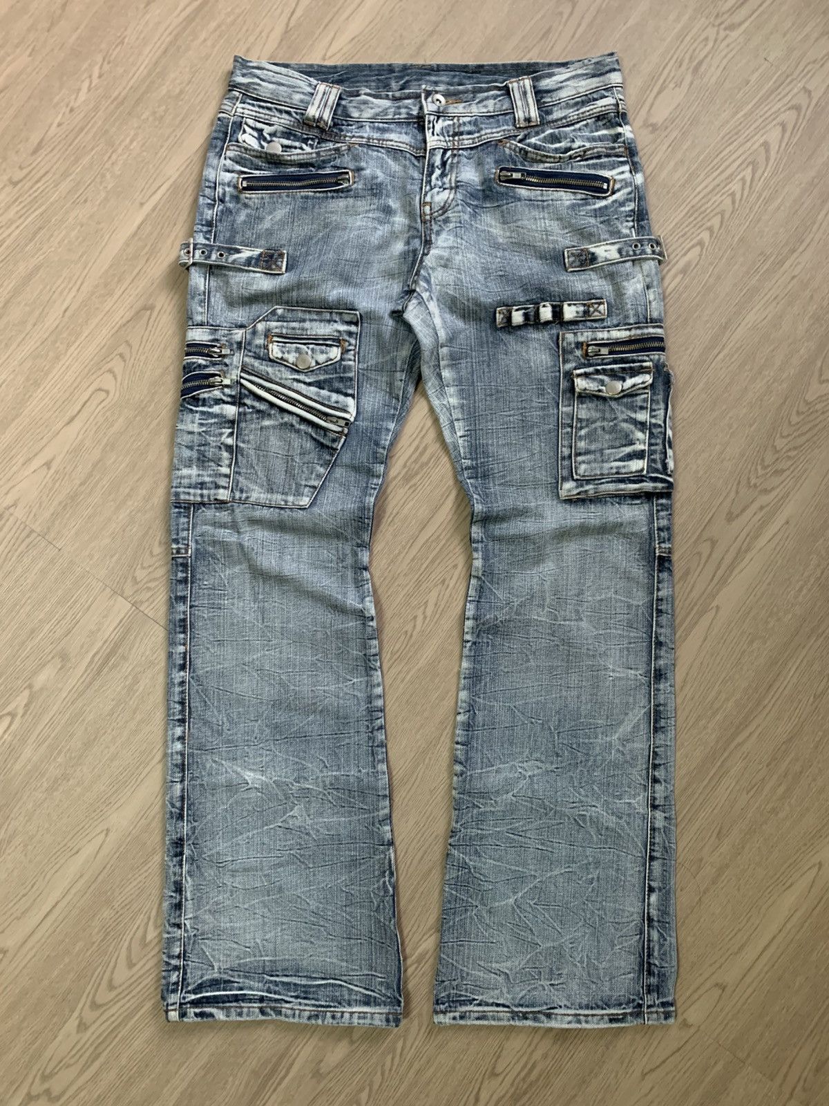 semanticdesign Semantic Design Rock Bondage Flared Jeans Size US 34 / EU 50 - 1 Thumbnail