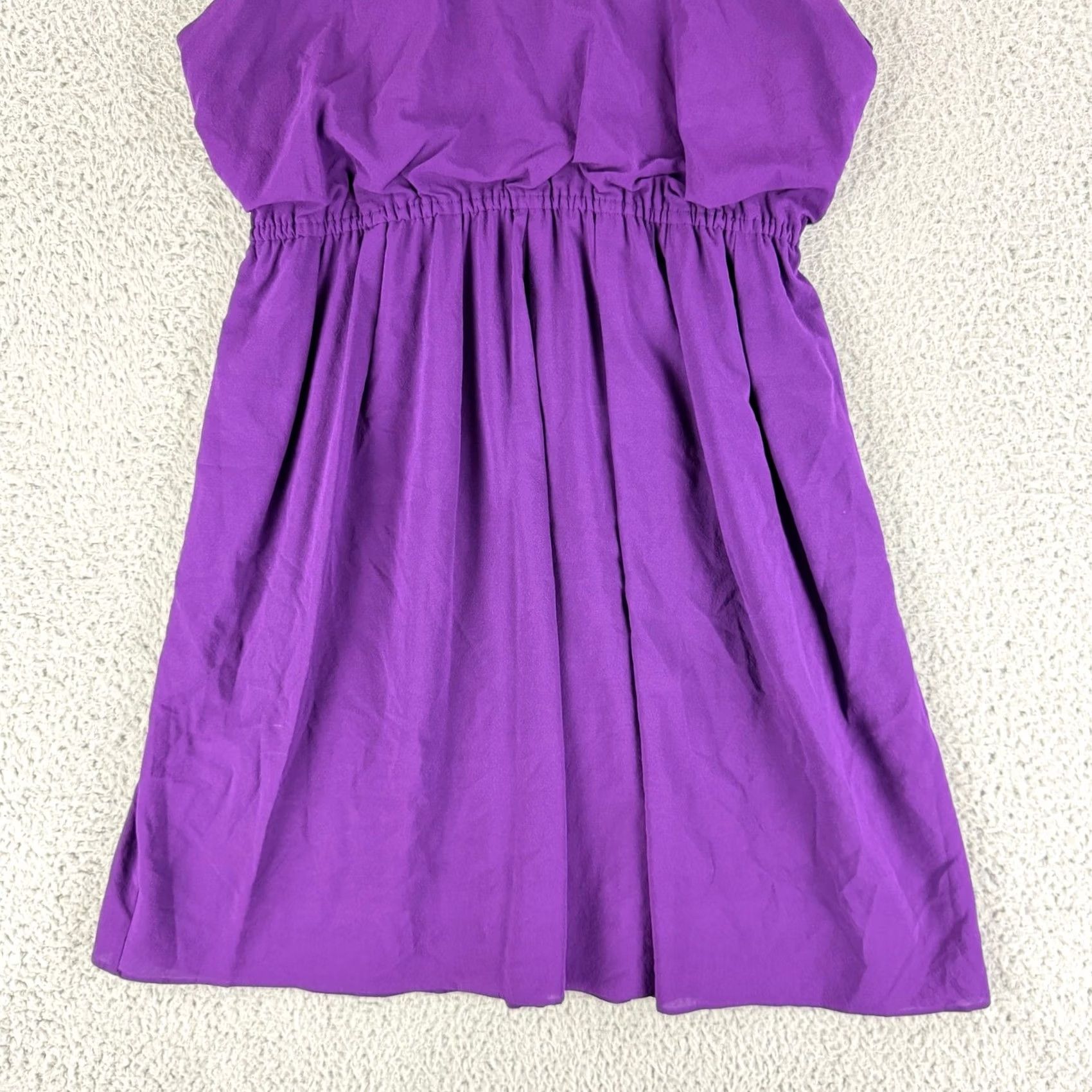 Alice + Olivia Alice + Olivia Debbie Dress Womens M Purple Silk Blend Halter Neck Size M / US 6-8 / IT 42-44 - 4 Thumbnail