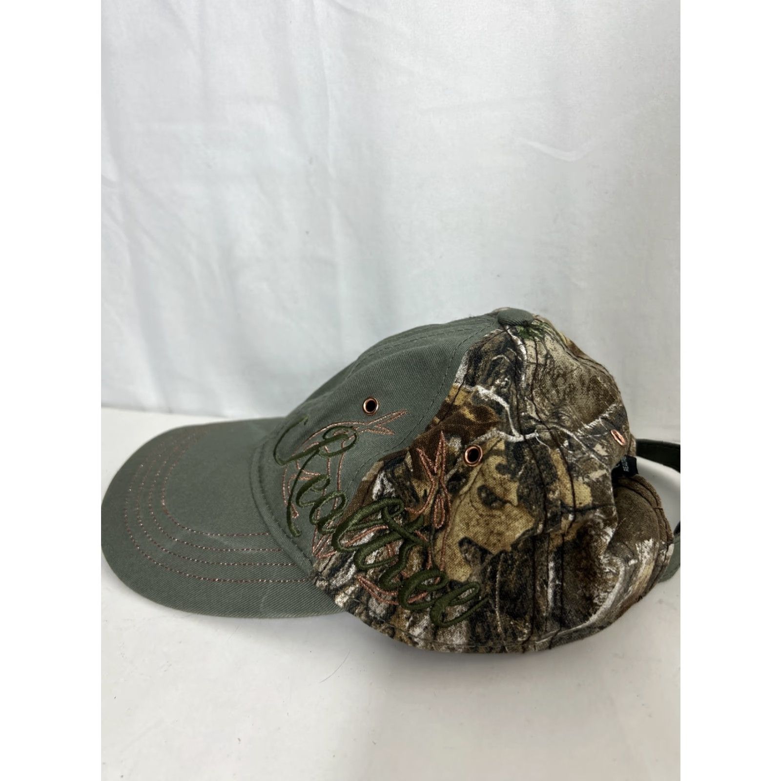 Realtree VINTAGE Real tree Womens Baseball Cap Green and Camo Adjustable Hook Loop Size ONE SIZE - 5 Thumbnail