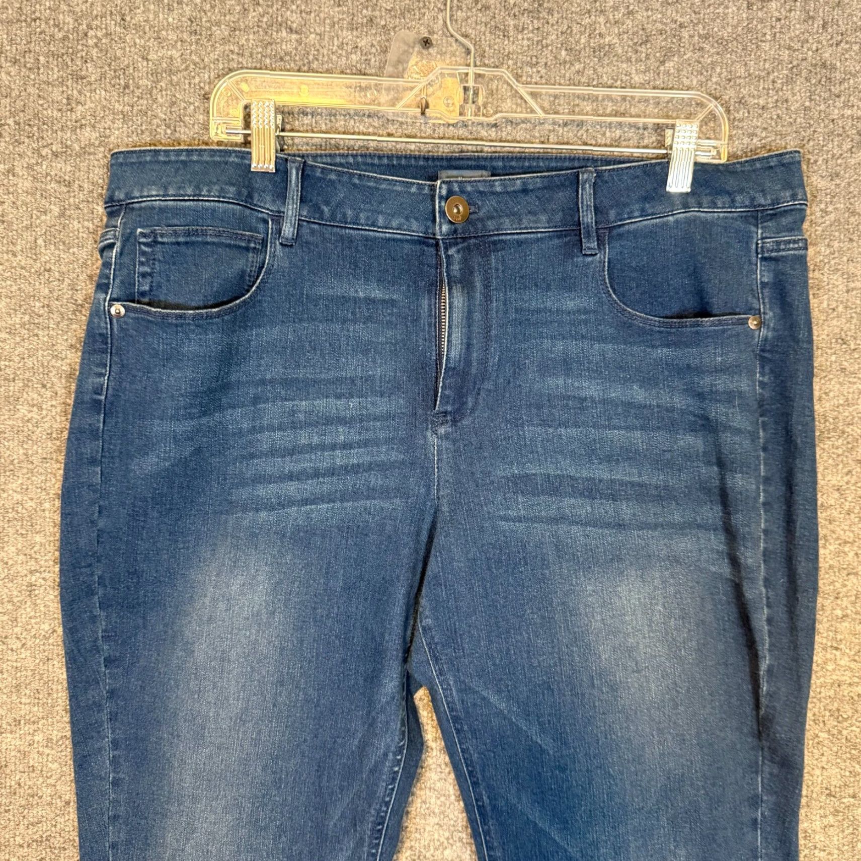 J. Jill VINTAGE J.Jill Jeans Womens 16 Blue Denim Authentic Fit Bootcut Fitted Rainstorm NEW Size 38" / US 16 / IT 52 - 4 Thumbnail