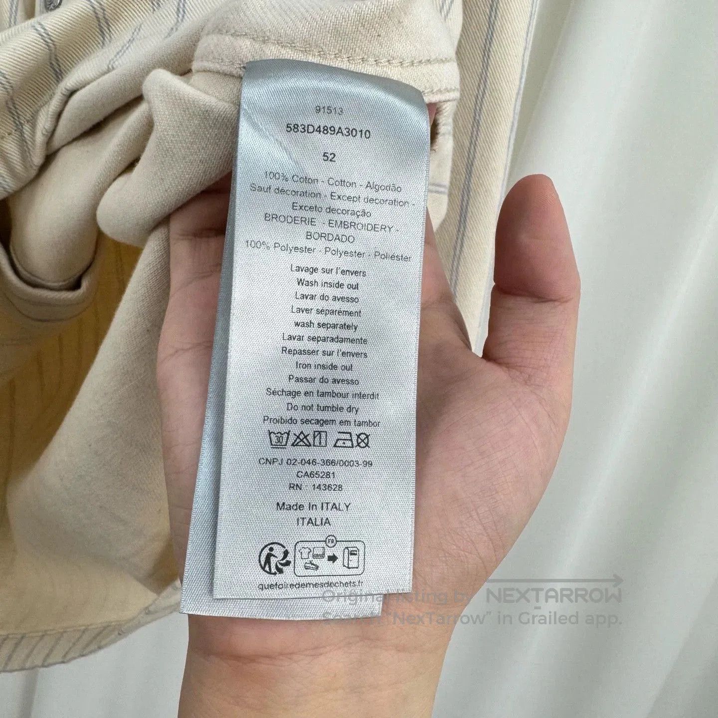 Dior Dior 25 Beige Striped Denim Jacket. Size US M / EU 48-50 / 2 - 7 Thumbnail