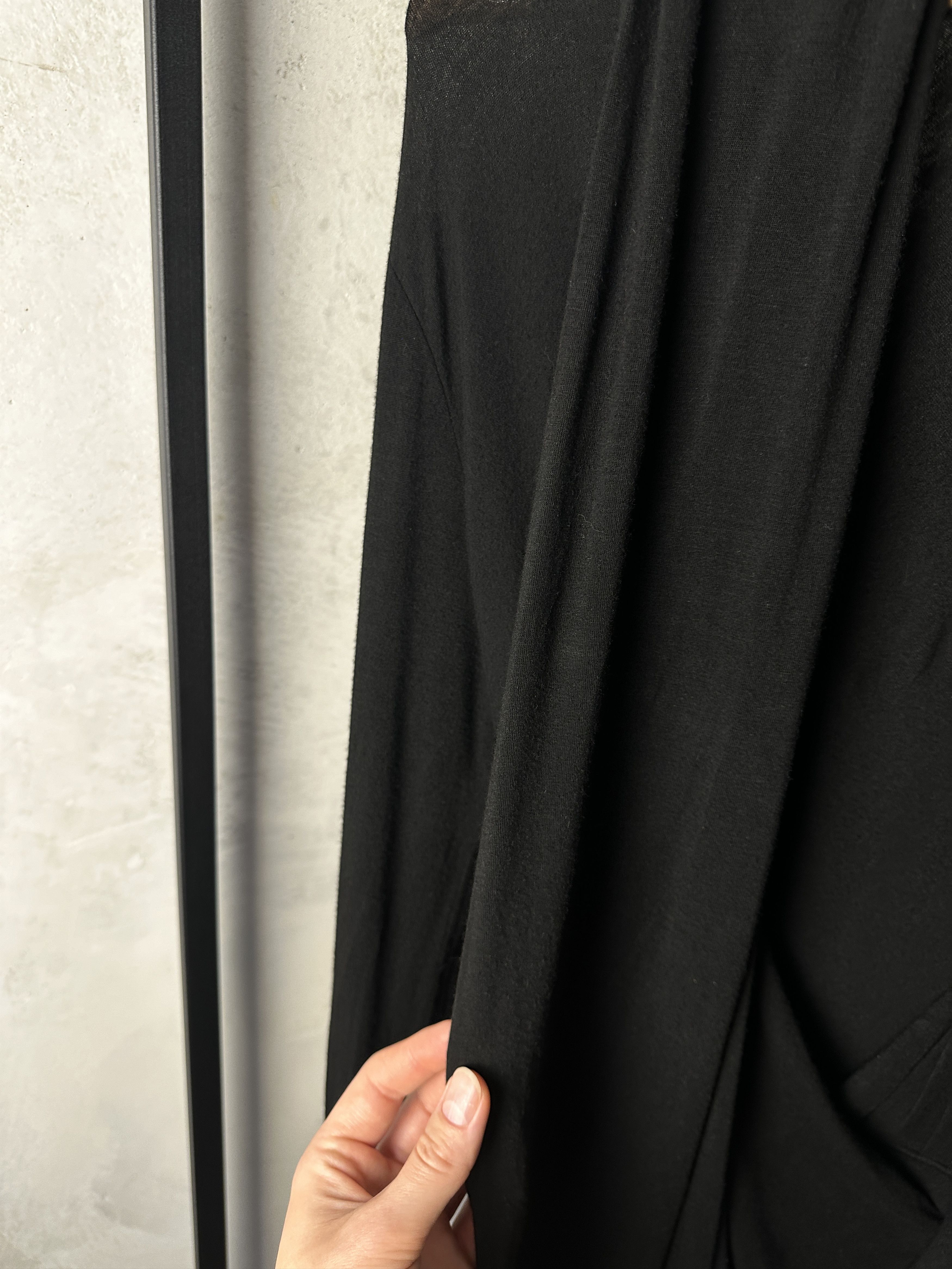 DKNY Donna Karan Asymmetrical V-Neck Black Dress Size S / US 4 / IT 40 - 5 Thumbnail