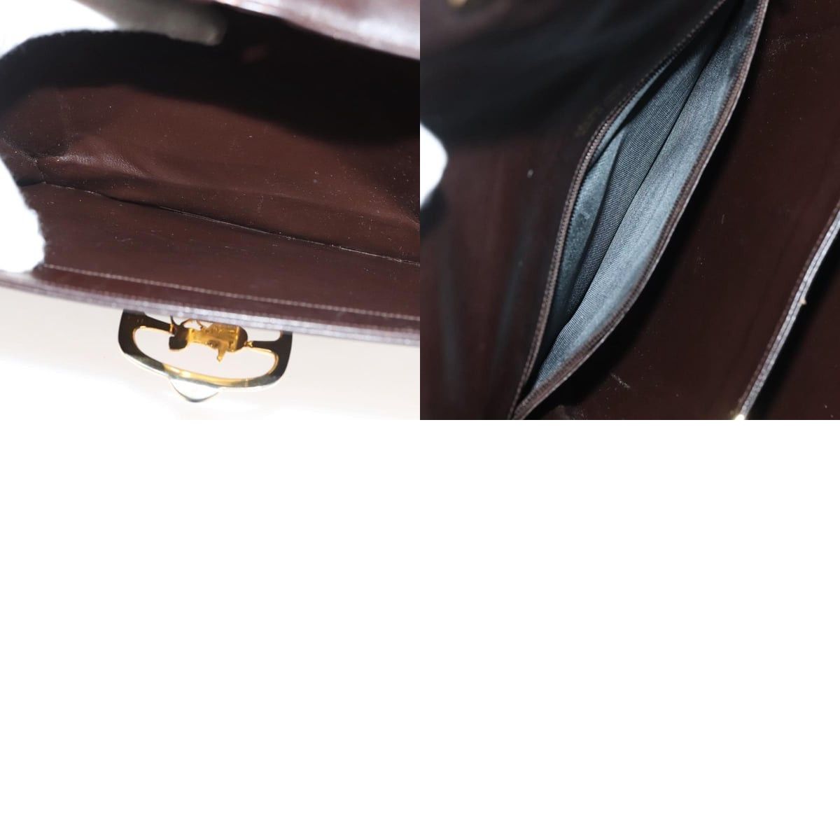Celine CELINE Shoulder Bag Leather Brown Gold Size ONE SIZE - 13 Thumbnail
