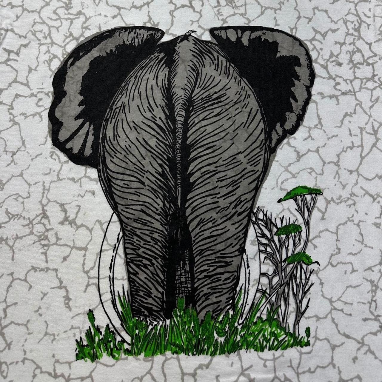 Hanes × Vintage Y2K Only Elephants Should Wear Ivory AOP T-Shirt Size US S / EU 44-46 / 1 - 3 Thumbnail
