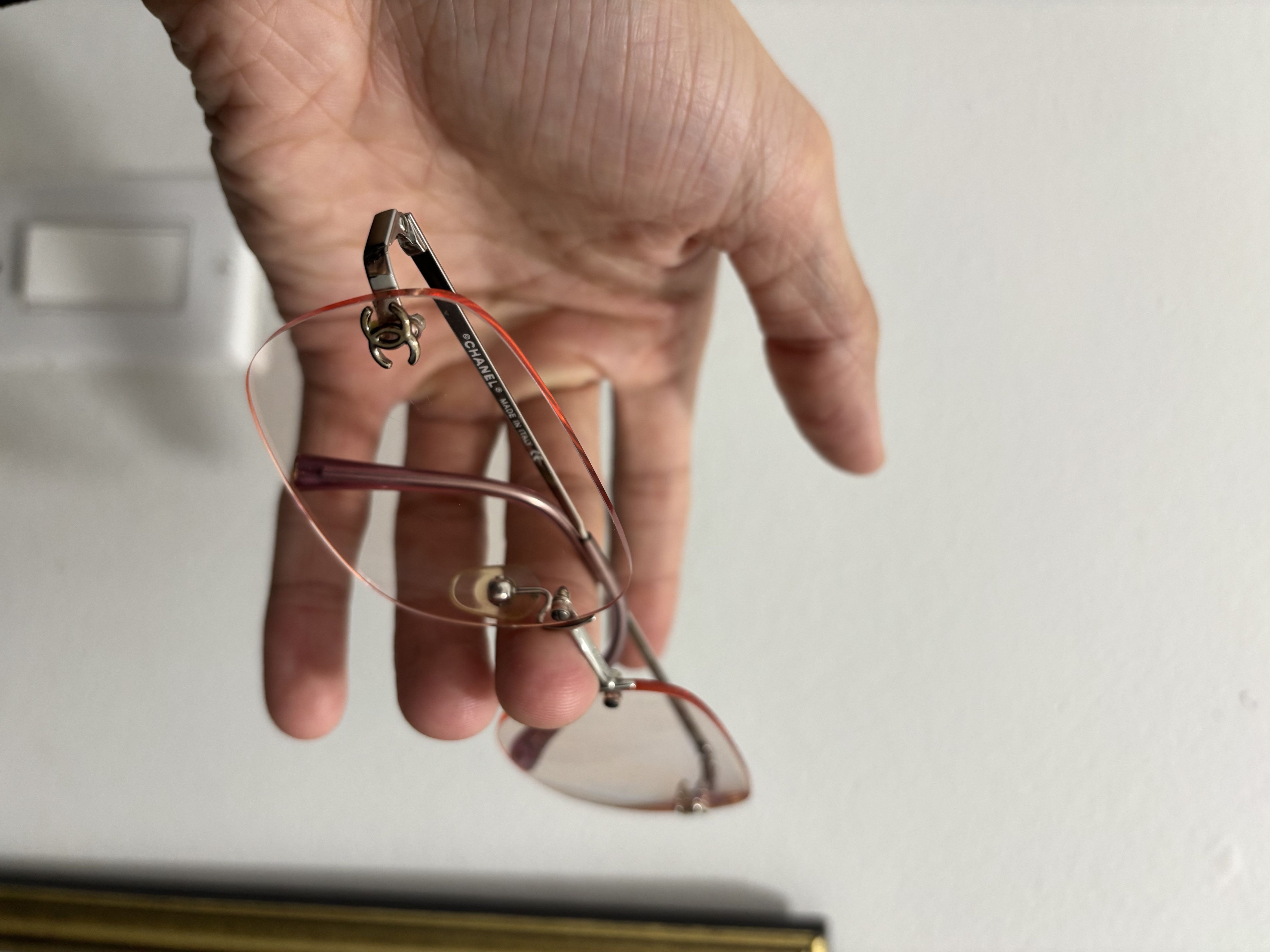 Chanel Y2K CHANEL RIMLESS PINK SUNGLASSES Size ONE SIZE - 2 Thumbnail