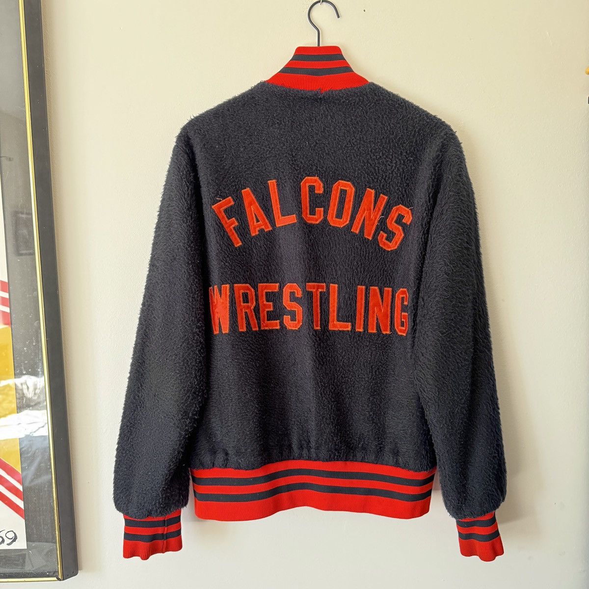 60s Sportswear “Falcons Wrestling” Fur Jacket